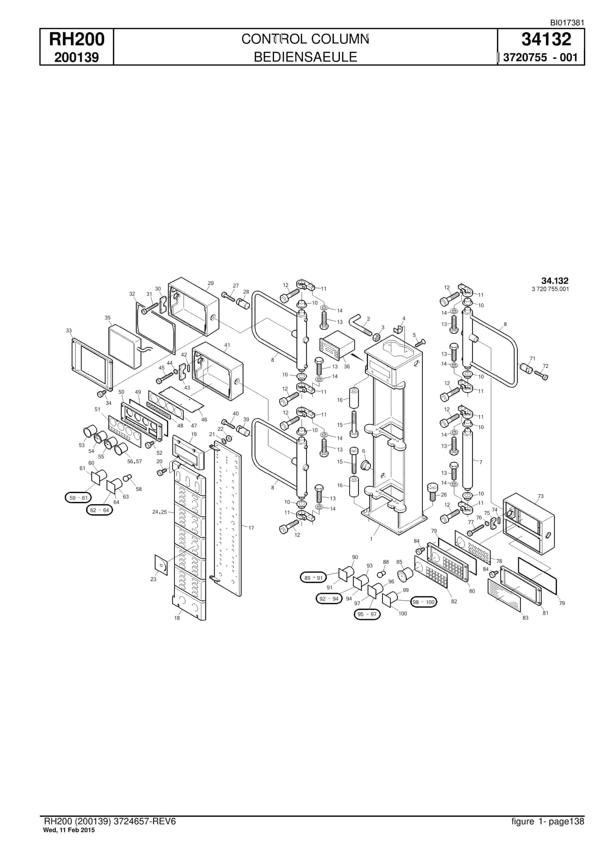 Caterpillar 6050 FS Hydraulic Shovel Spare Parts Manual BI017381-3