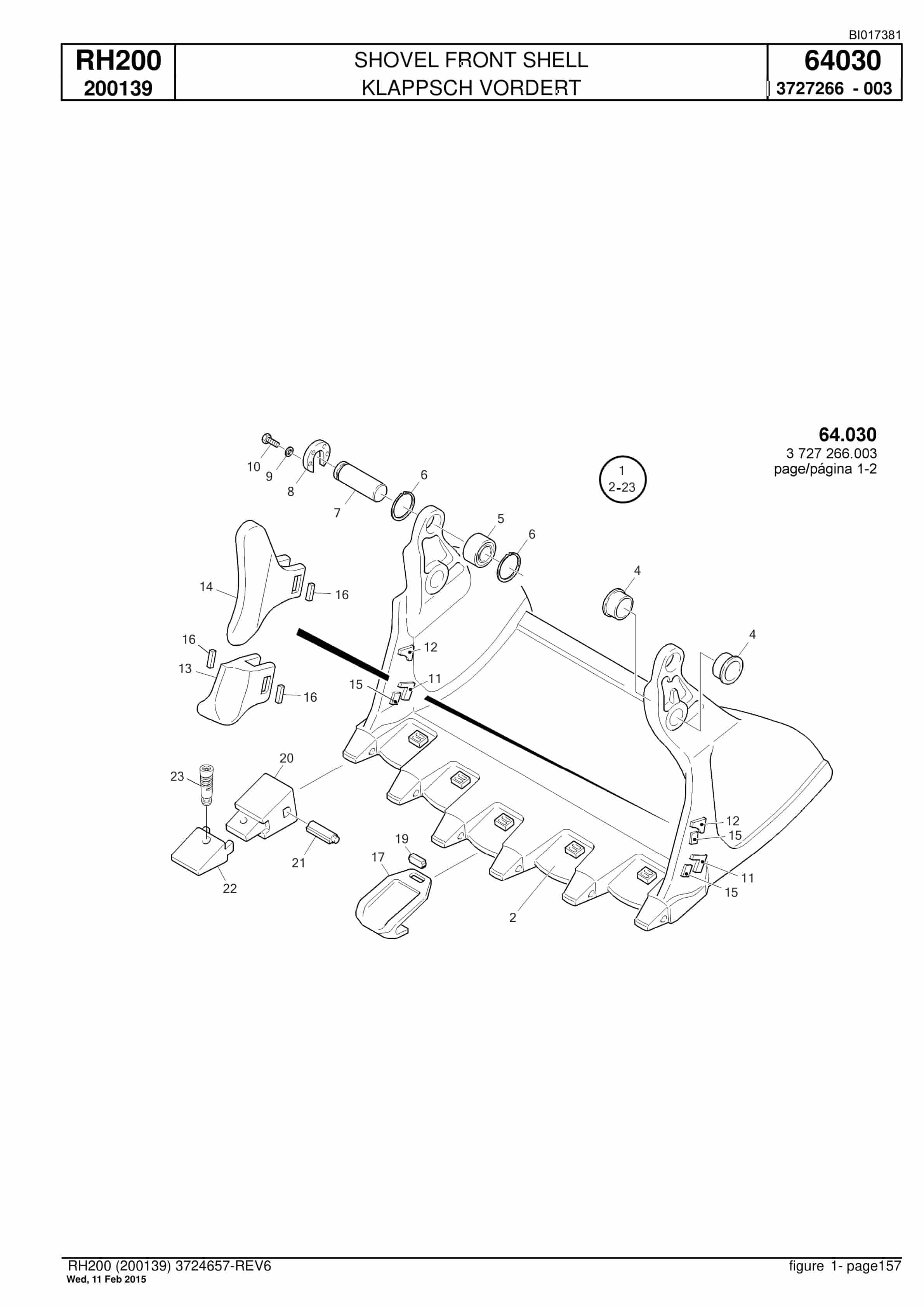 Caterpillar 6050 FS Hydraulic Shovel Spare Parts Manual BI017381-4