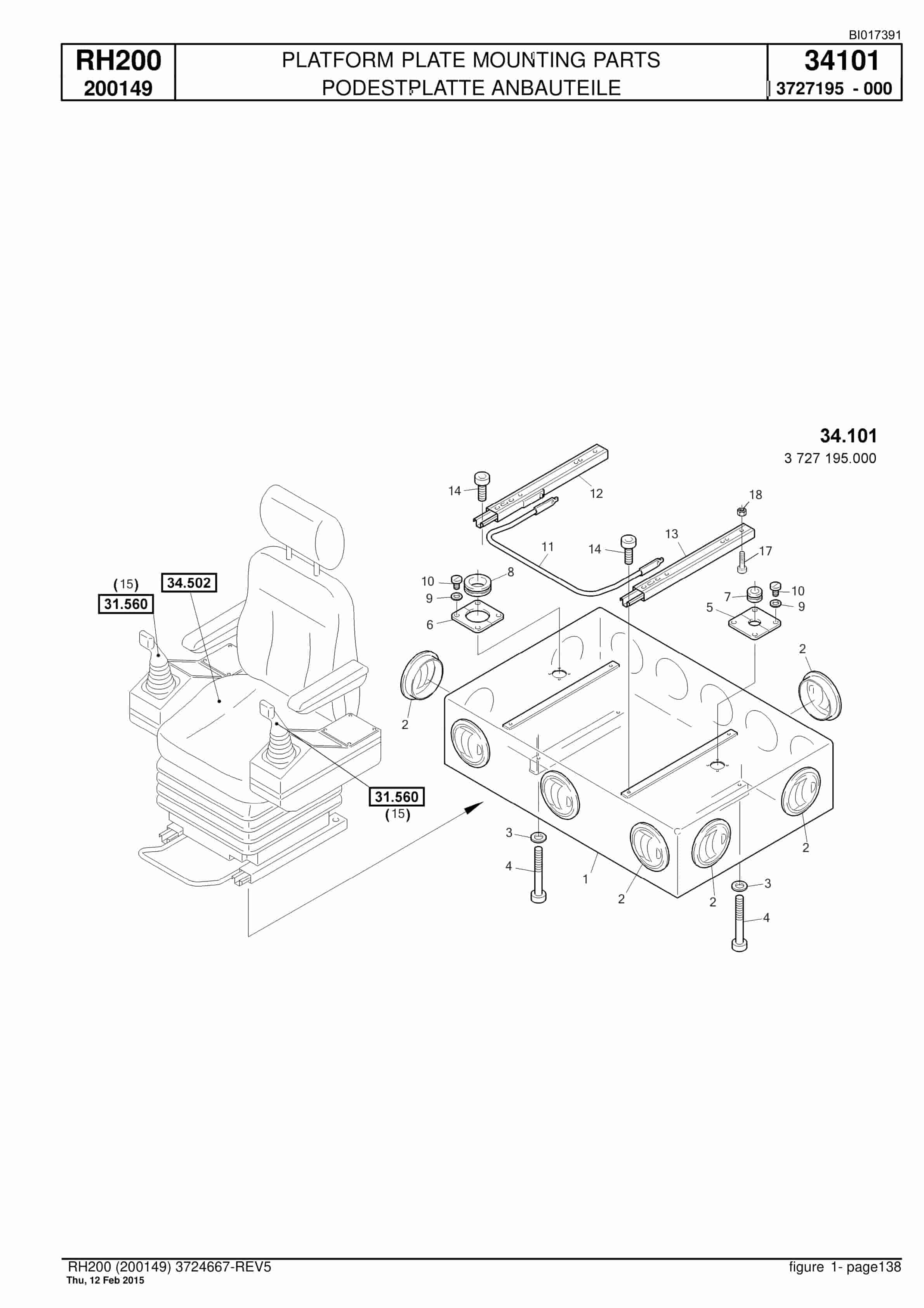 Caterpillar 6050 FS Hydraulic Shovel Spare Parts Manual BI017391-3