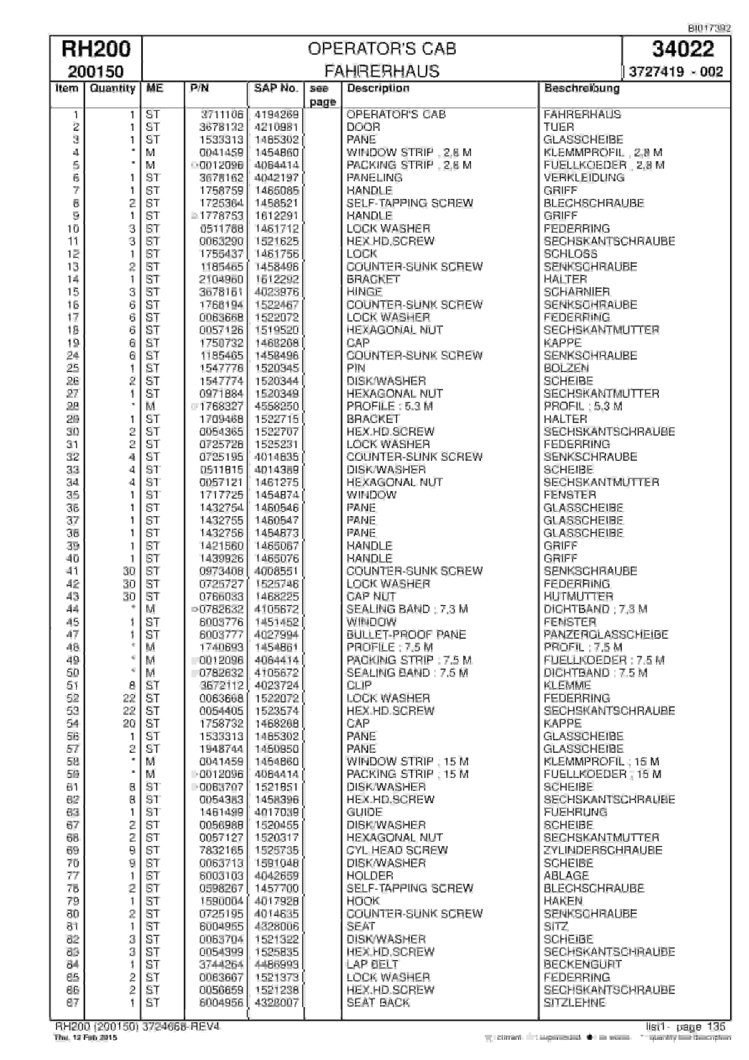 Caterpillar 6050 FS Hydraulic Shovel Spare Parts Manual BI017392-3