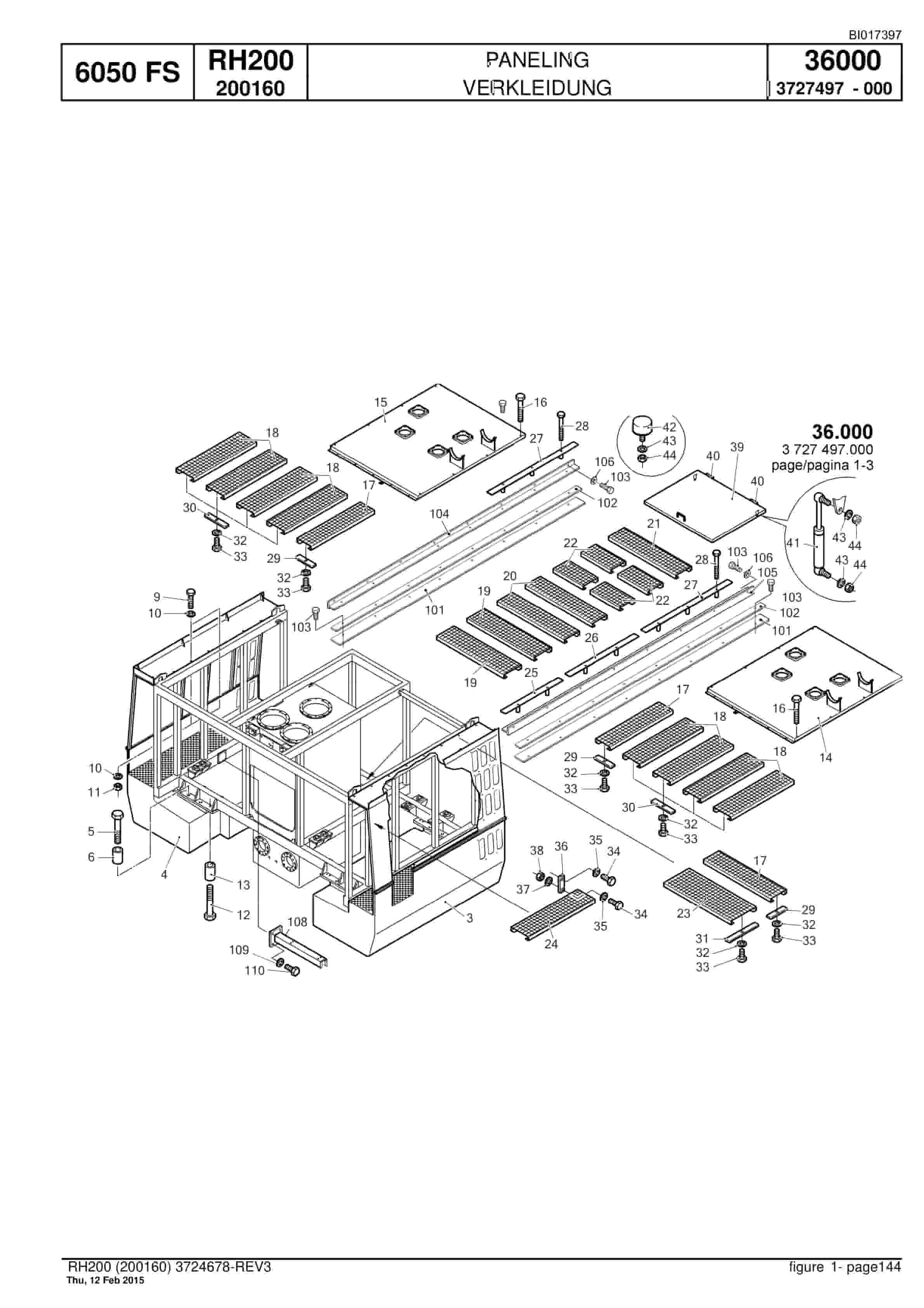 Caterpillar 6050 FS Hydraulic Shovel Spare Parts Manual BI017397-3