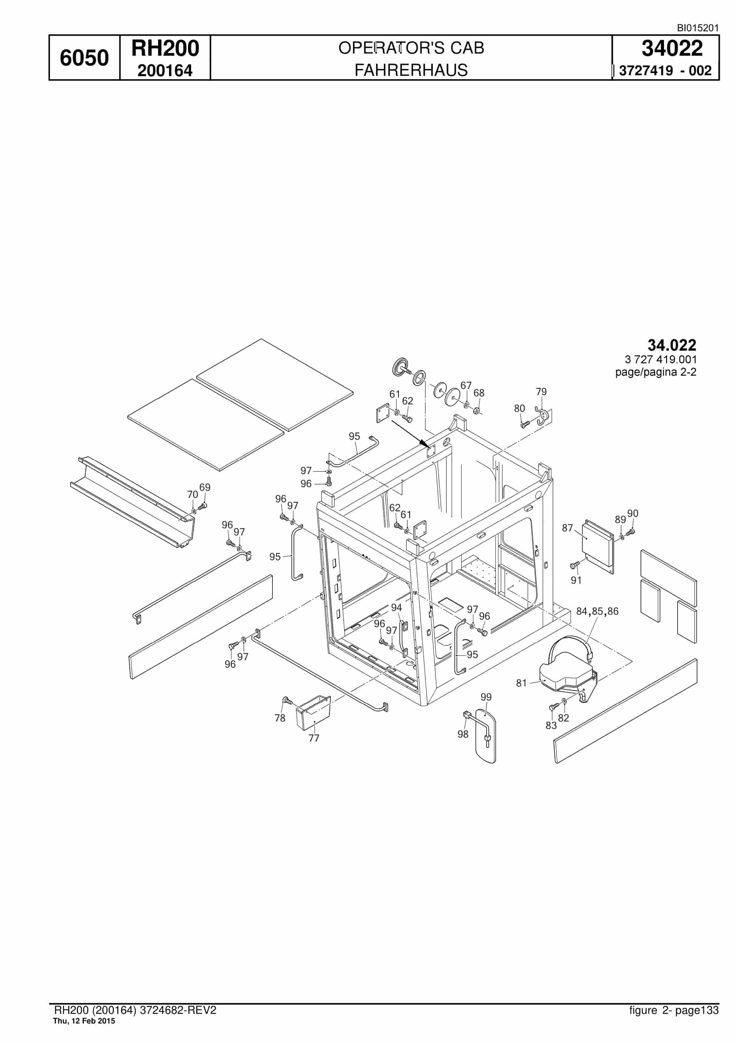 Caterpillar 6050 Hydraulic Shovel Spare Parts Manual BI015201-3