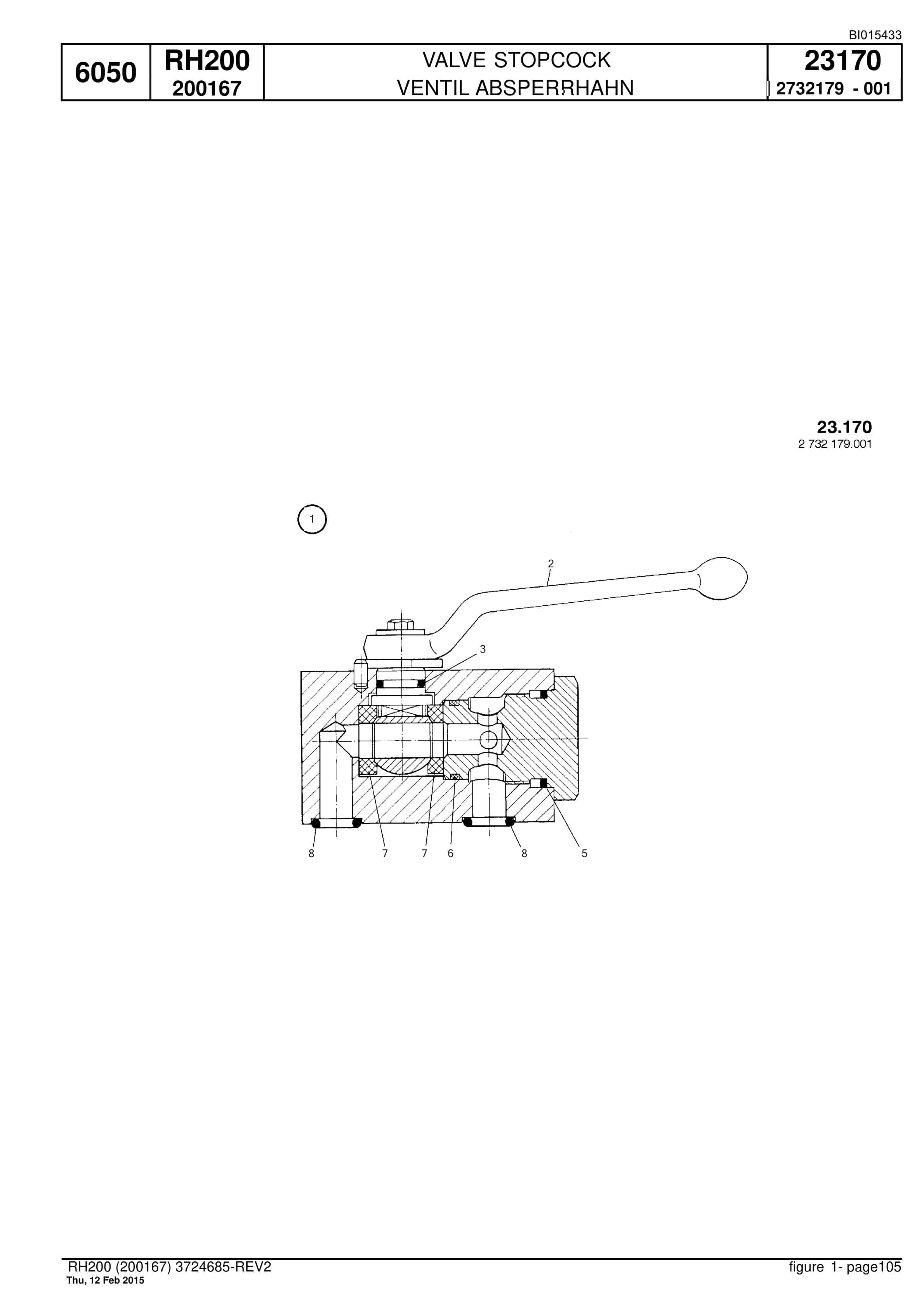 Caterpillar 6050 Hydraulic Shovel Spare Parts Manual BI015433-2