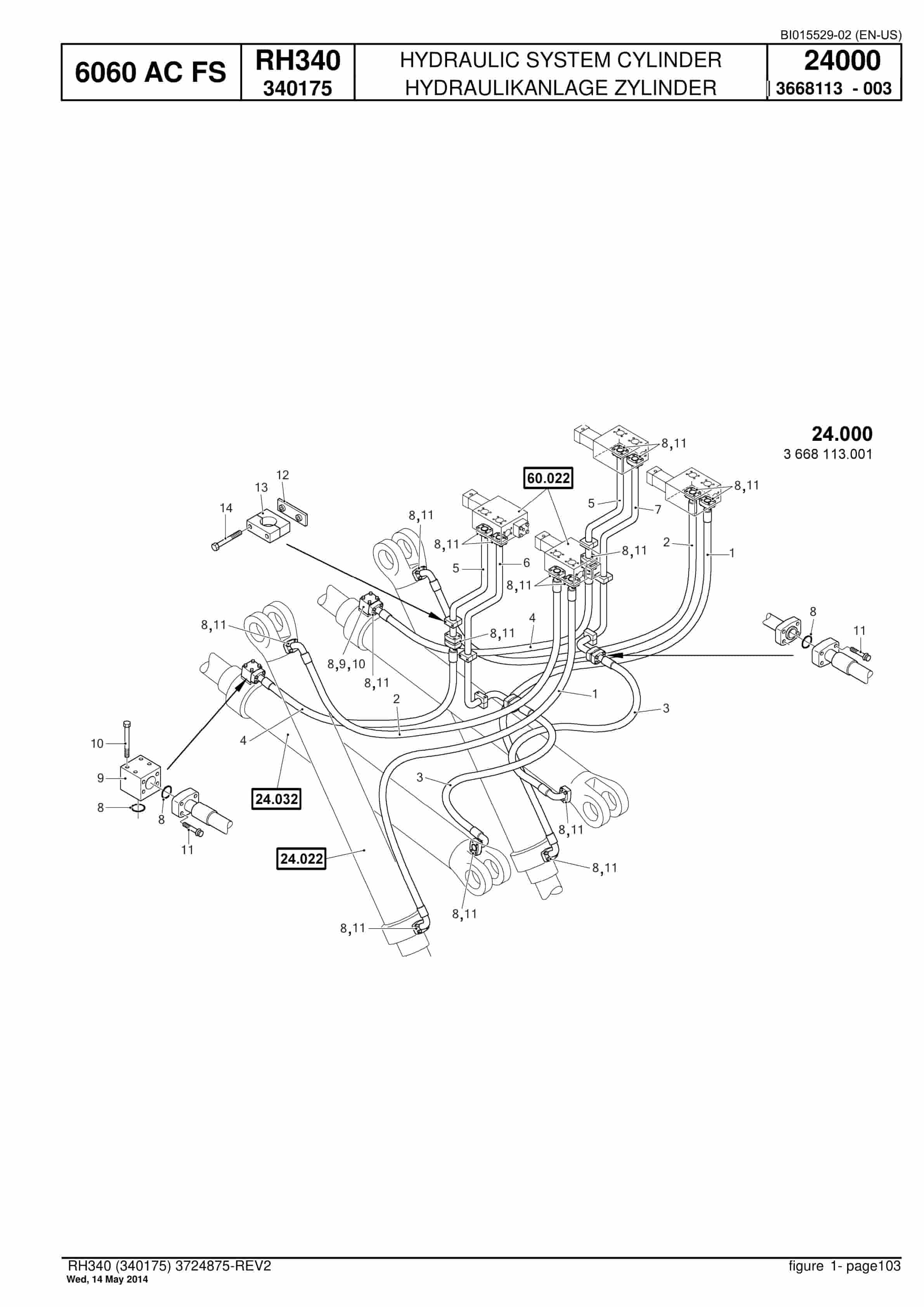 Caterpillar 6060 AC FS Hydraulic Shovel Spare Parts Manual BI015529-02-2