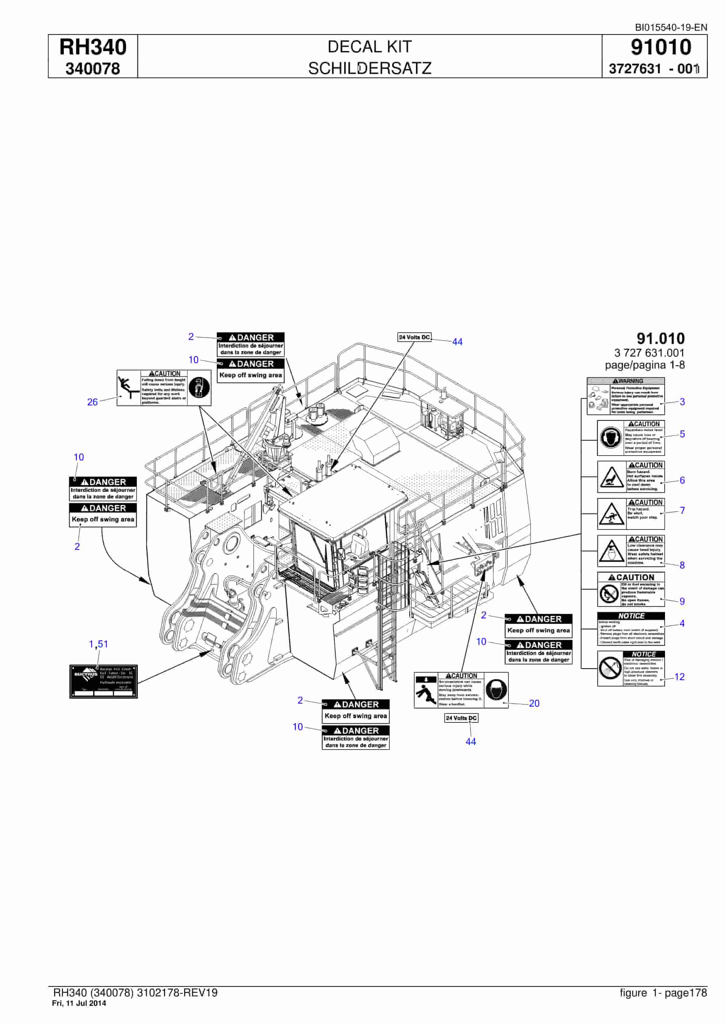 Caterpillar 6060 AC FS Hydraulic Shovel Spare Parts Manual BI015540-19-EN-5