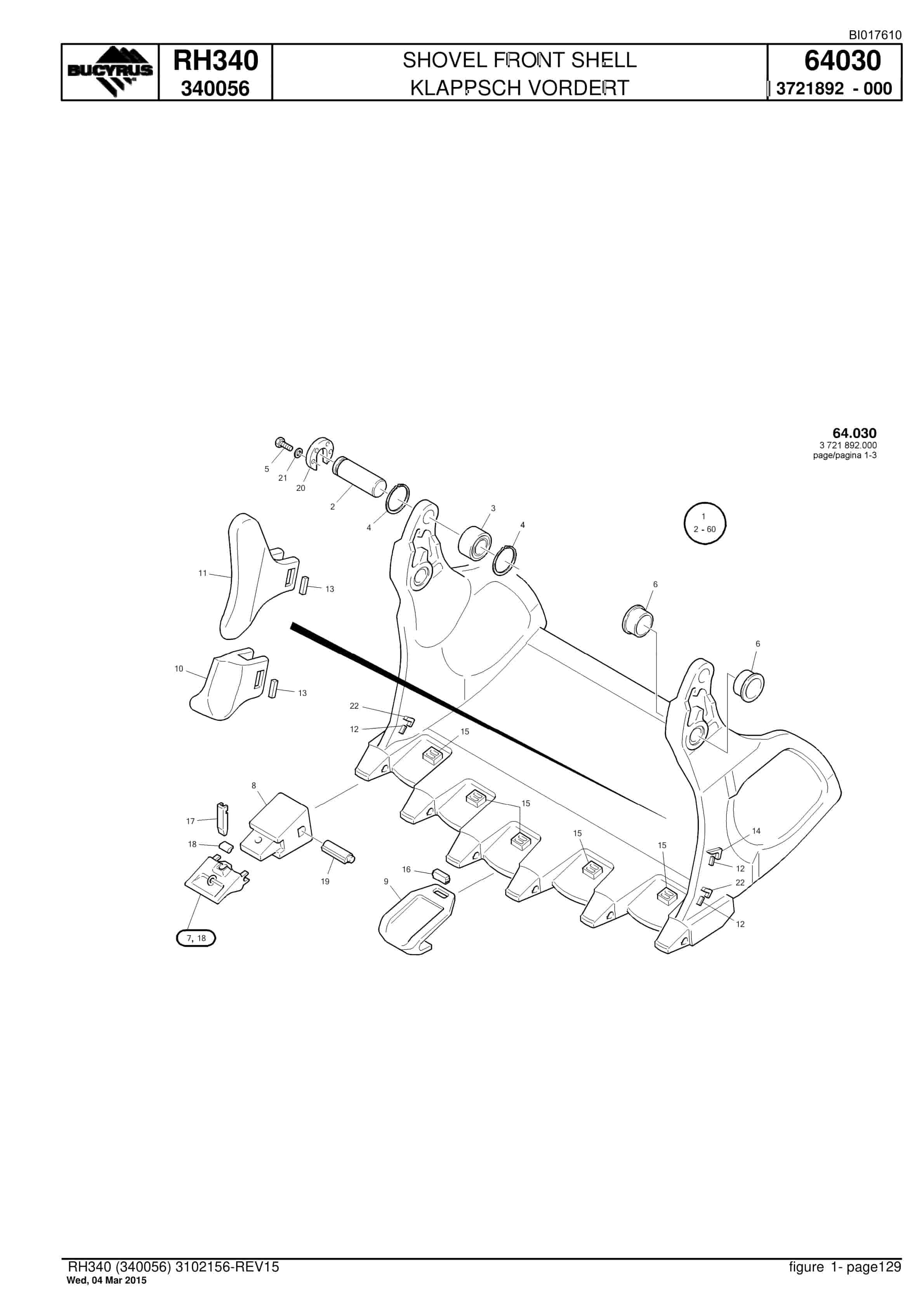 Caterpillar 6060 AC FS Hydraulic Shovel Spare Parts Manual BI017610-4