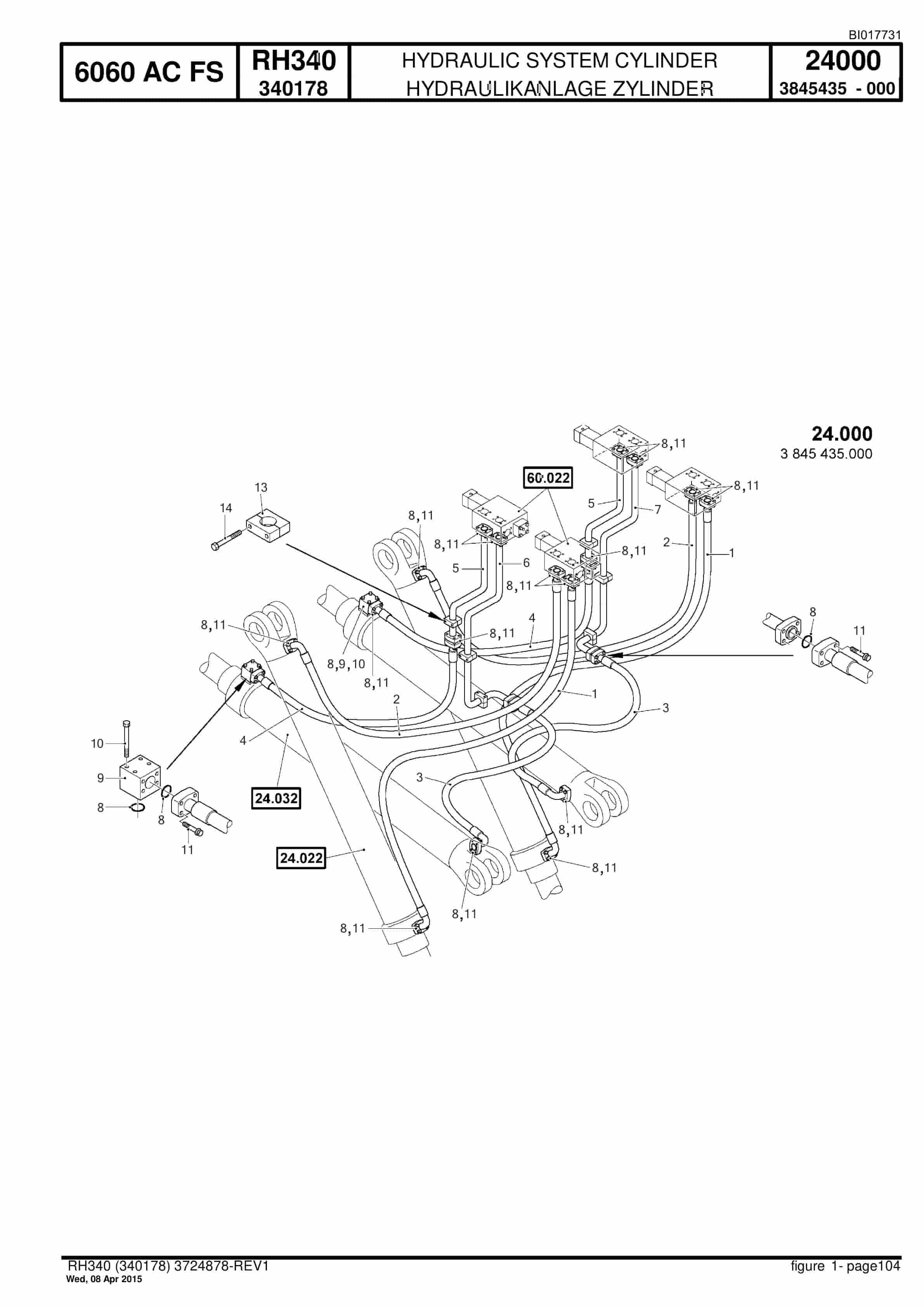 Caterpillar 6060 AC FS Hydraulic Shovel Spare Parts Manual BI017731-2