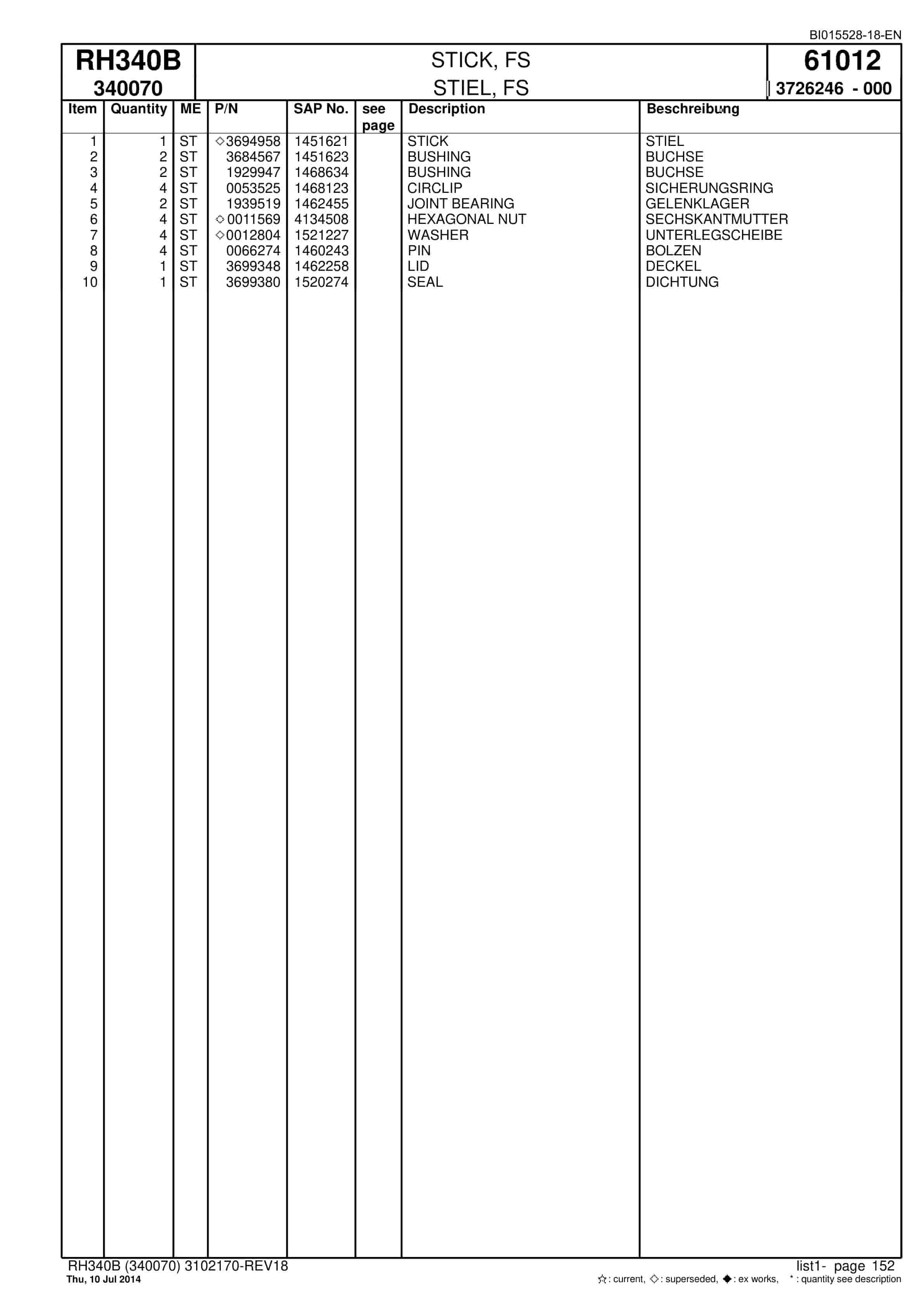 Caterpillar 6060 FS Hydraulic Shovel Spare Parts Manual BI015528-18-EN-4