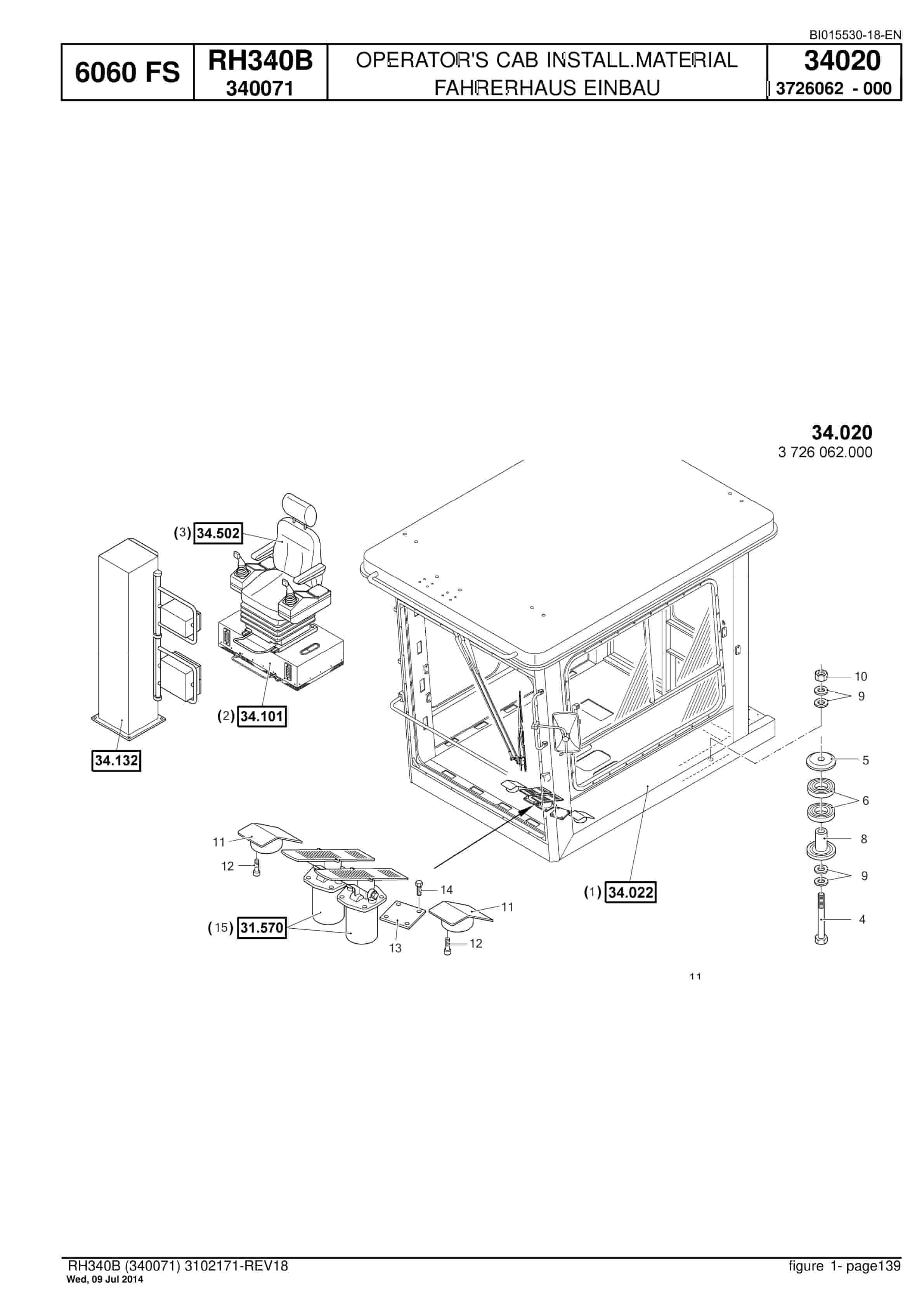 Caterpillar 6060 FS Hydraulic Shovel Spare Parts Manual BI015530-18-EN-3