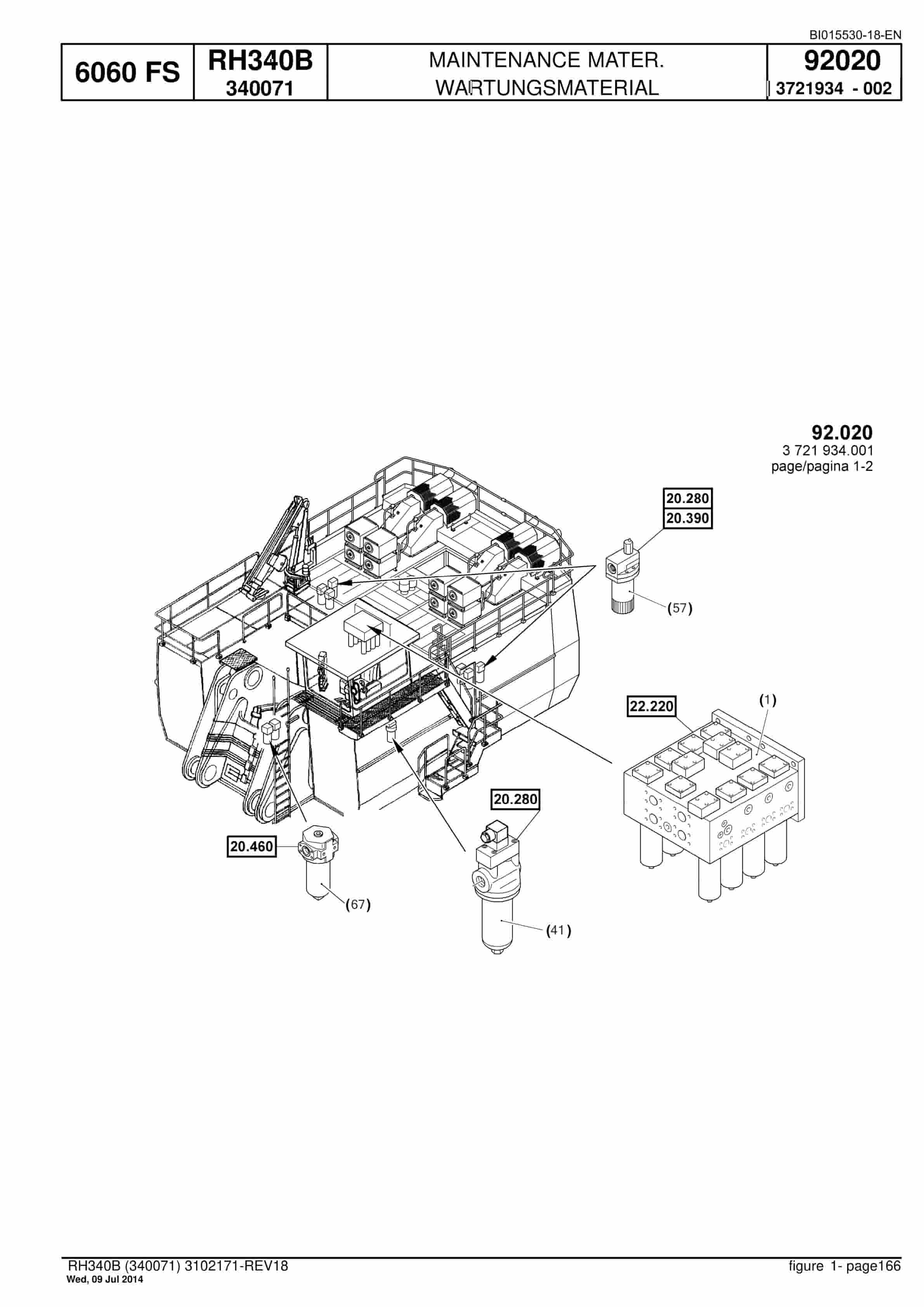 Caterpillar 6060 FS Hydraulic Shovel Spare Parts Manual BI015530-18-EN-5
