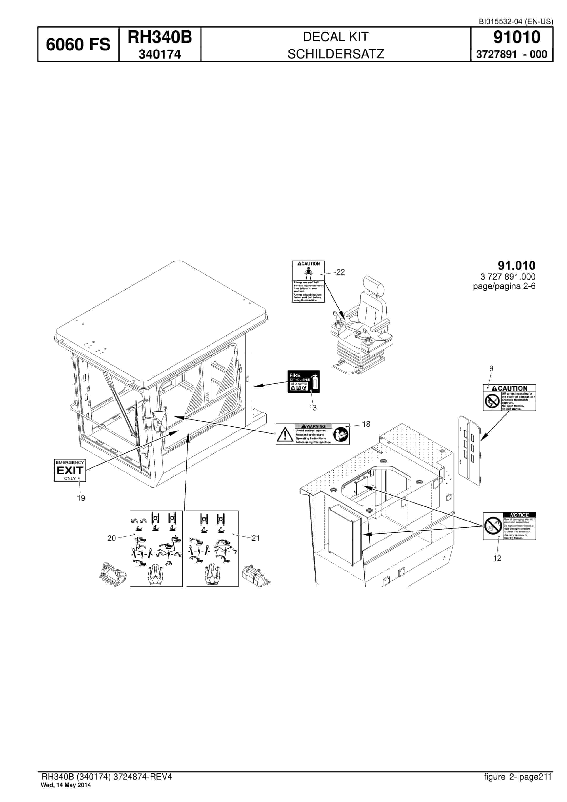 Caterpillar 6060 FS Hydraulic Shovel Spare Parts Manual BI015532-04-5