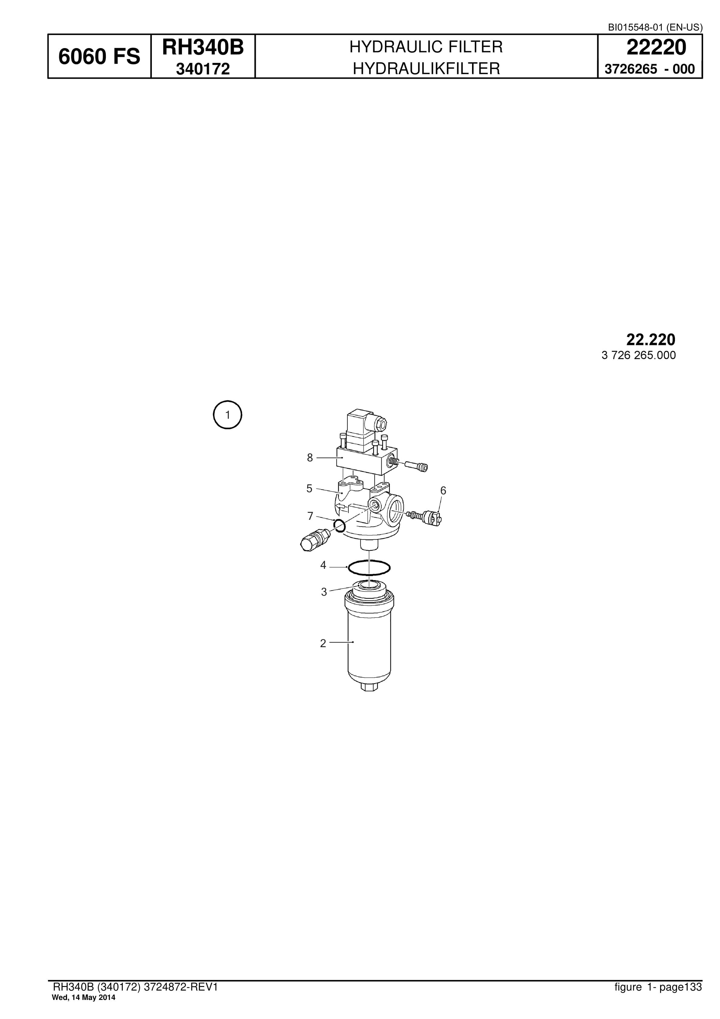 Caterpillar 6060 FS Hydraulic Shovel Spare Parts Manual BI015548-01-2