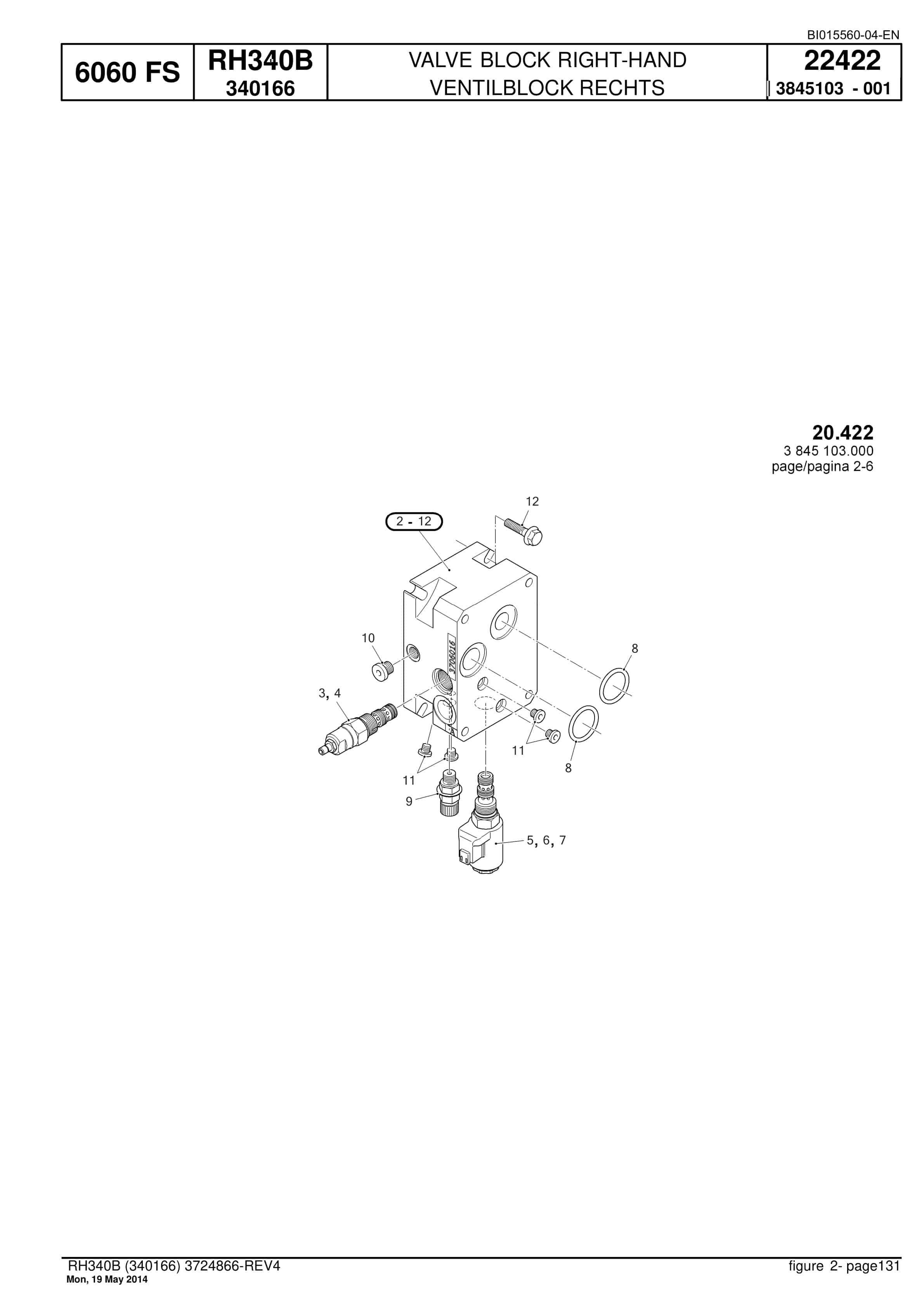 Caterpillar 6060 FS Hydraulic Shovel Spare Parts Manual BI015560-04-2
