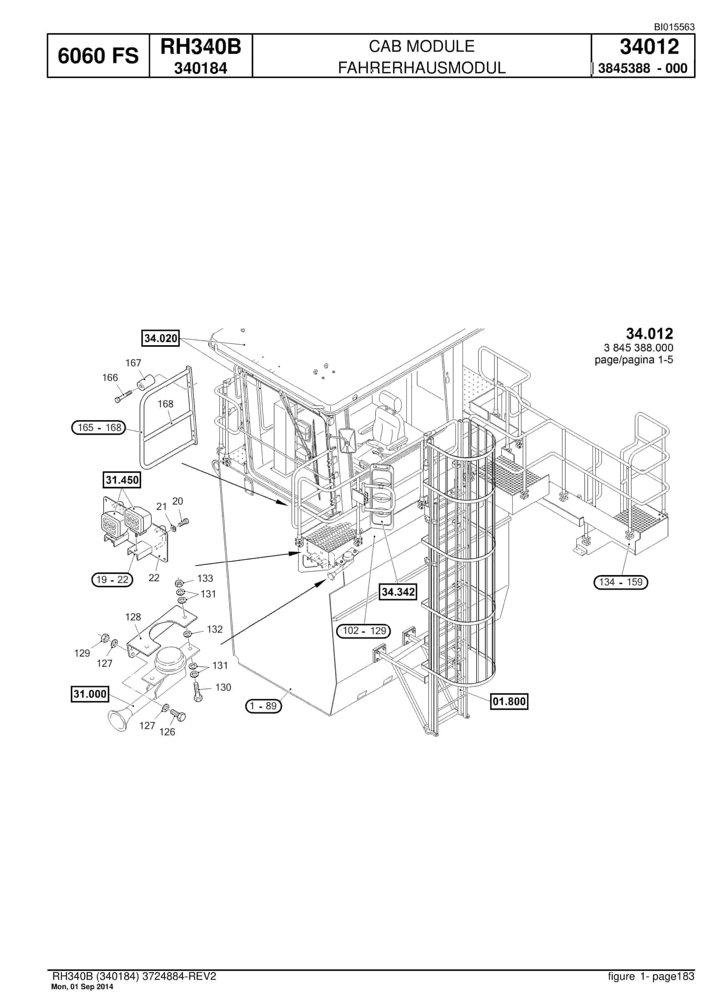 Caterpillar 6060 FS Hydraulic Shovel Spare Parts Manual BI015563-3