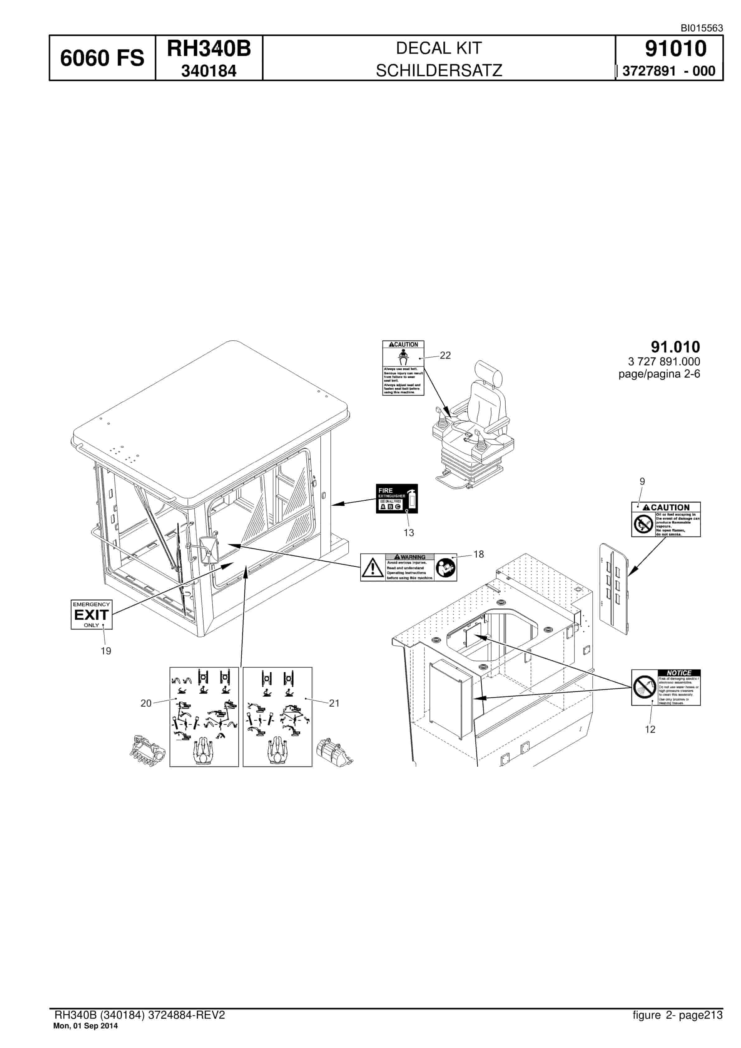 Caterpillar 6060 FS Hydraulic Shovel Spare Parts Manual BI015563-5