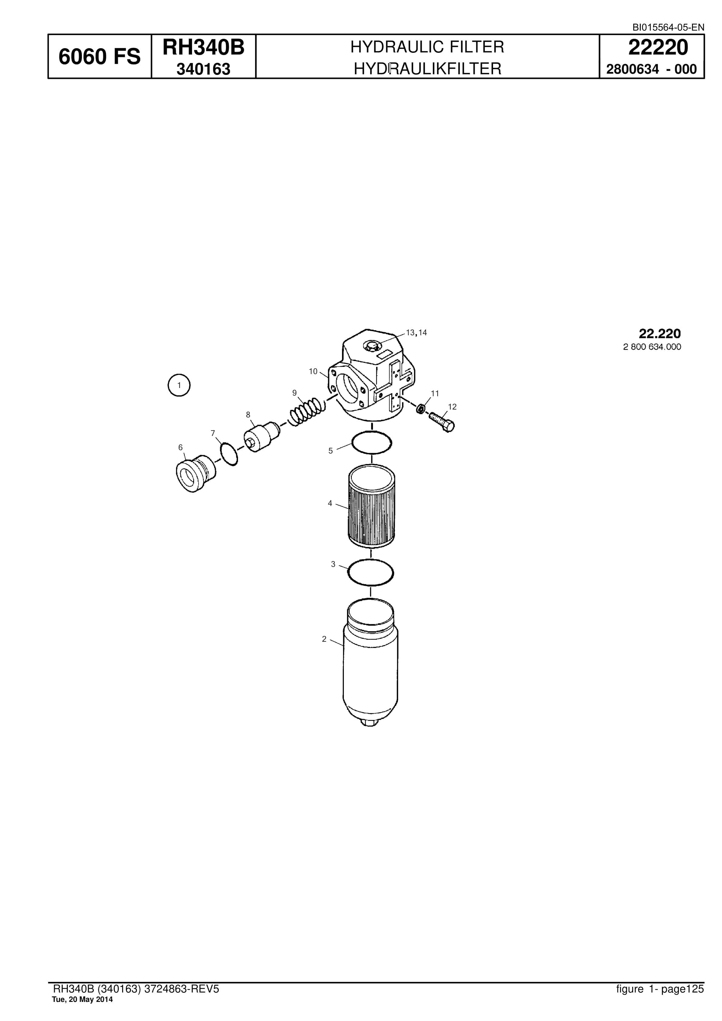 Caterpillar 6060 FS Hydraulic Shovel Spare Parts Manual BI015564-05-EN-2