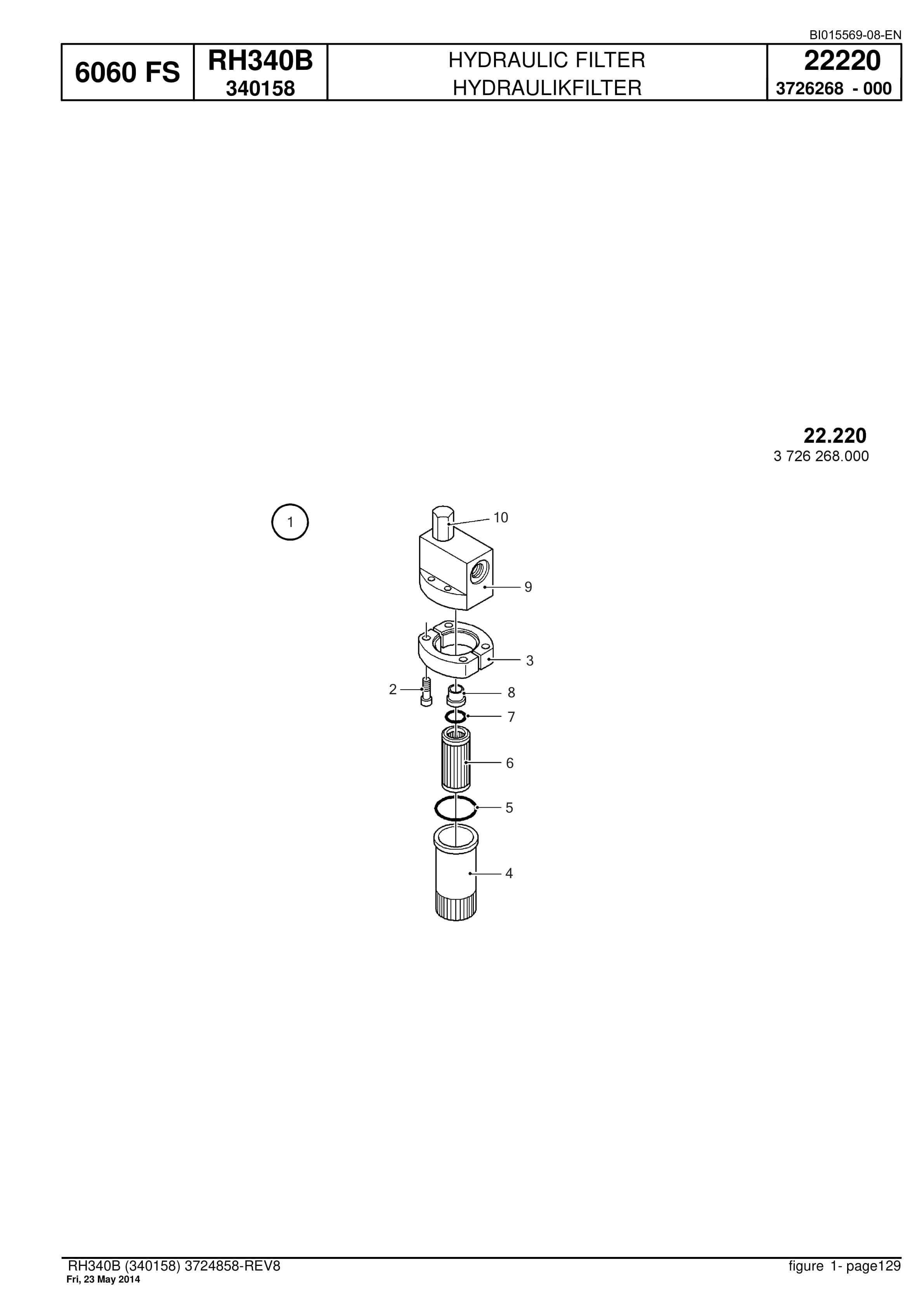 Caterpillar 6060 FS Hydraulic Shovel Spare Parts Manual BI015569-08-EN-2