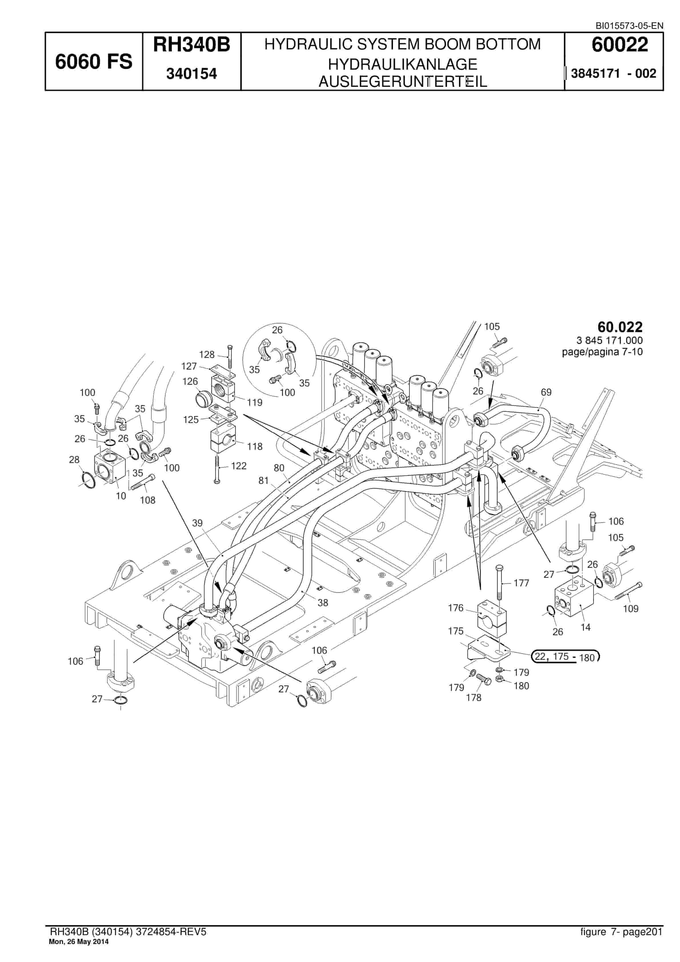 Caterpillar 6060 FS Hydraulic Shovel Spare Parts Manual BI015573-05-EN-4