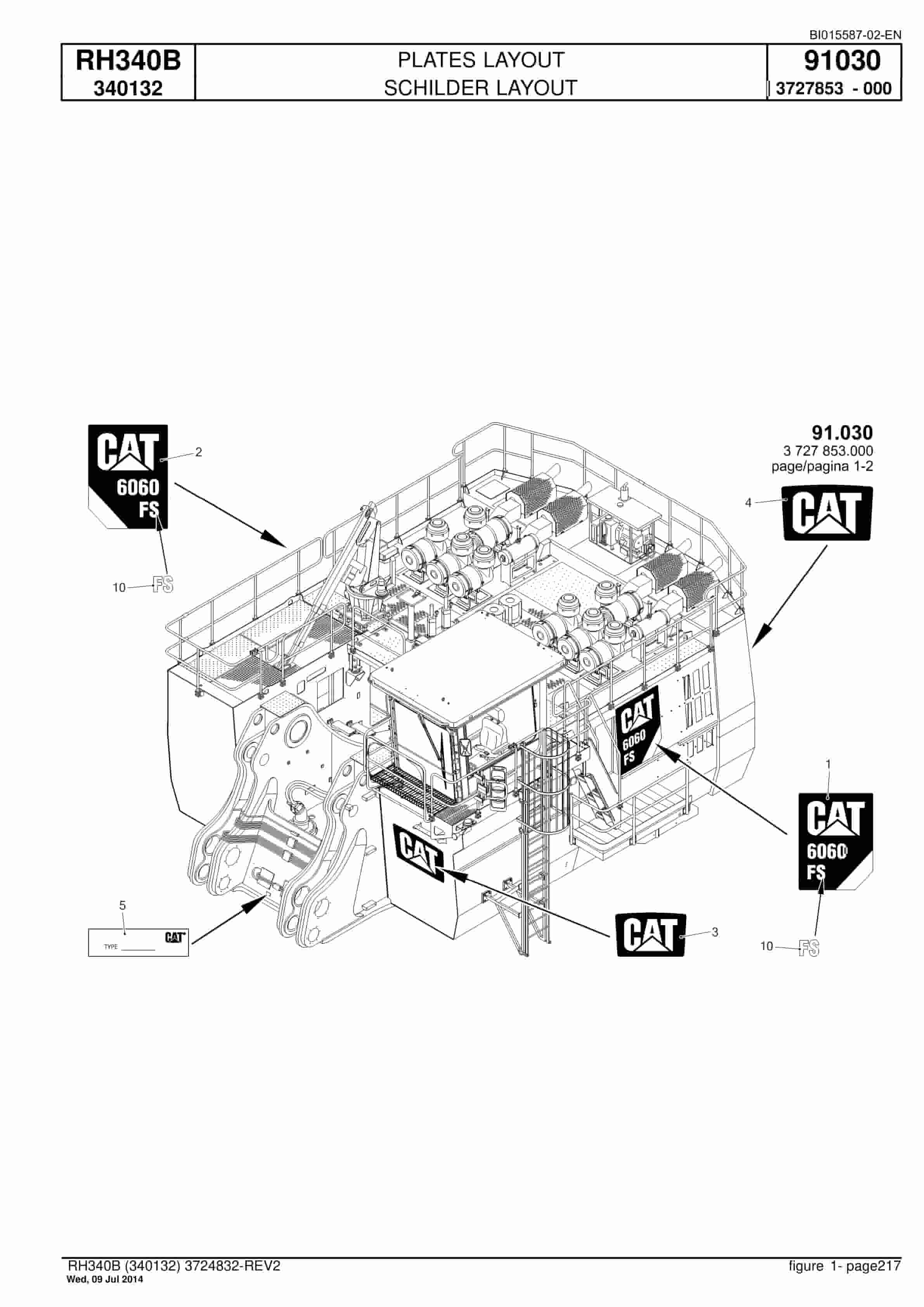 Caterpillar 6060 FS Hydraulic Shovel Spare Parts Manual BI015587-02-EN-5