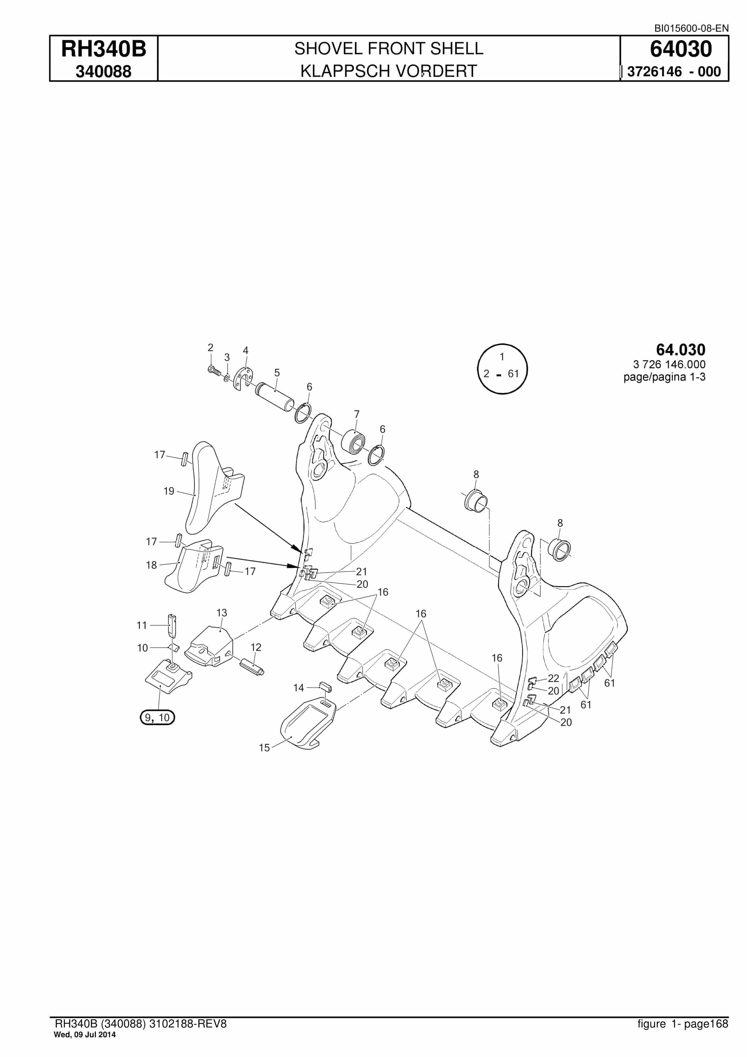 Caterpillar 6060 FS Hydraulic Shovel Spare Parts Manual BI015600-08-EN-4