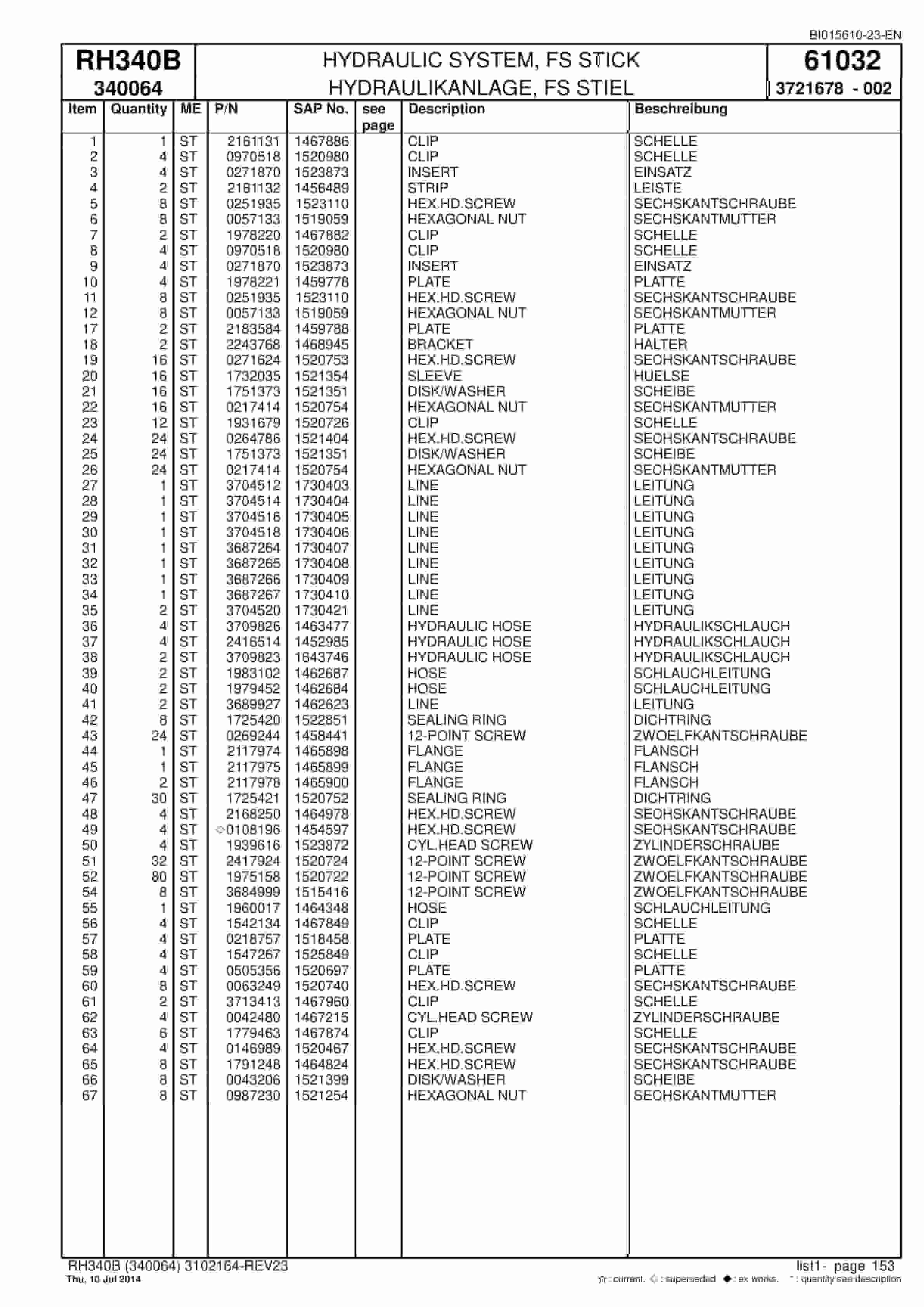 Caterpillar 6060 FS Hydraulic Shovel Spare Parts Manual BI015610-23-EN-4