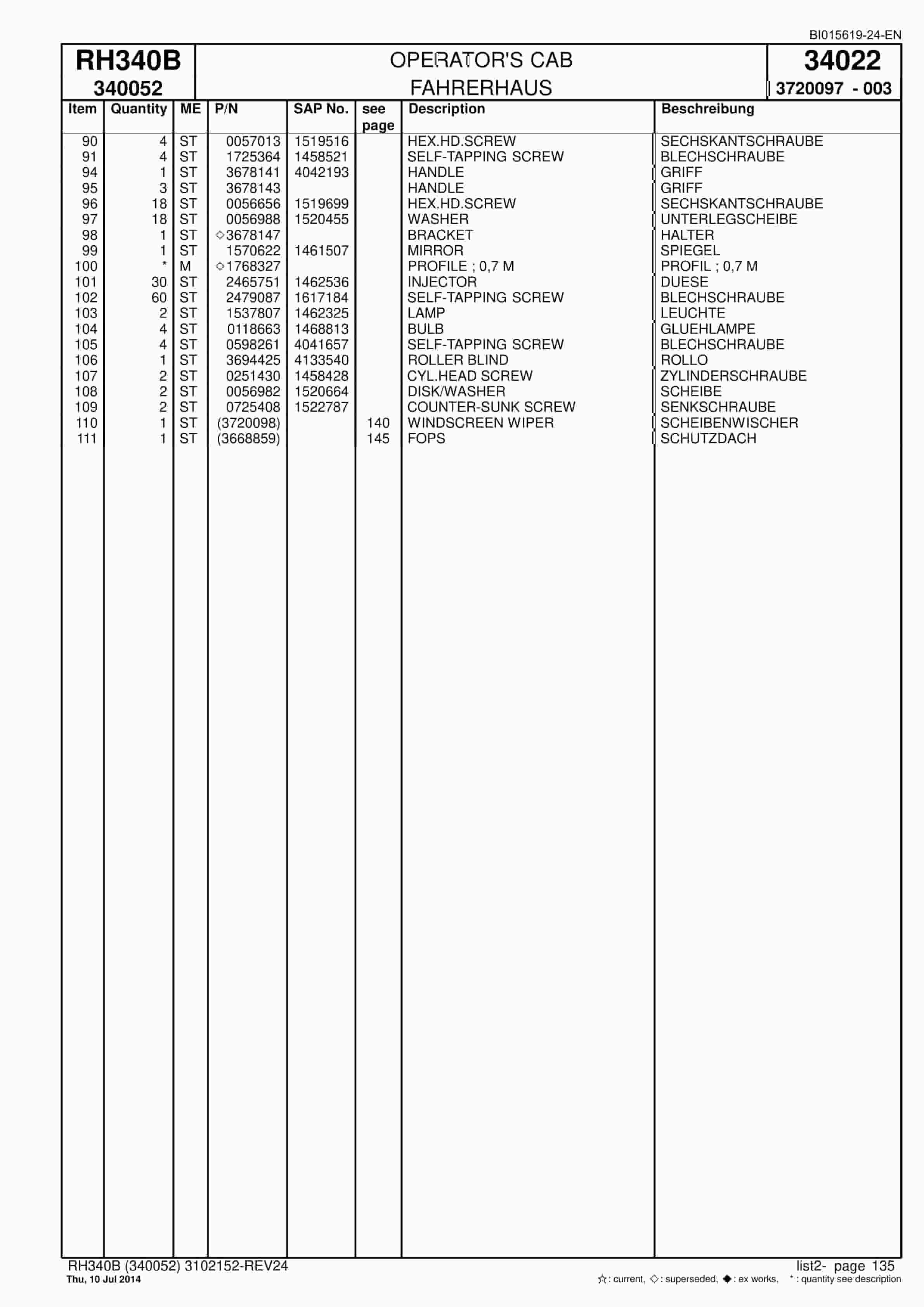 Caterpillar 6060 FS Hydraulic Shovel Spare Parts Manual BI015619-24-EN-3