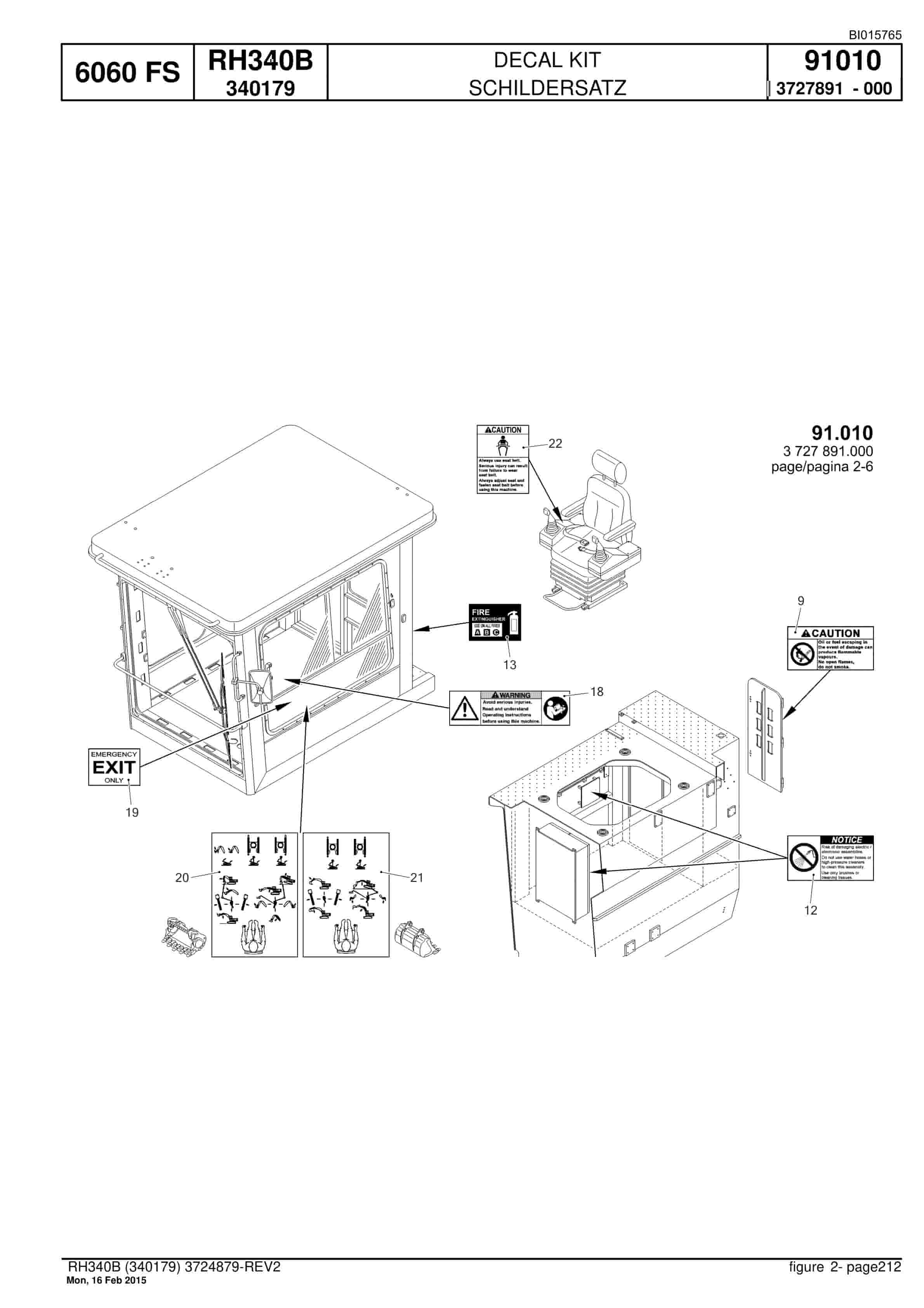 Caterpillar 6060 FS Hydraulic Shovel Spare Parts Manual BI015765-5