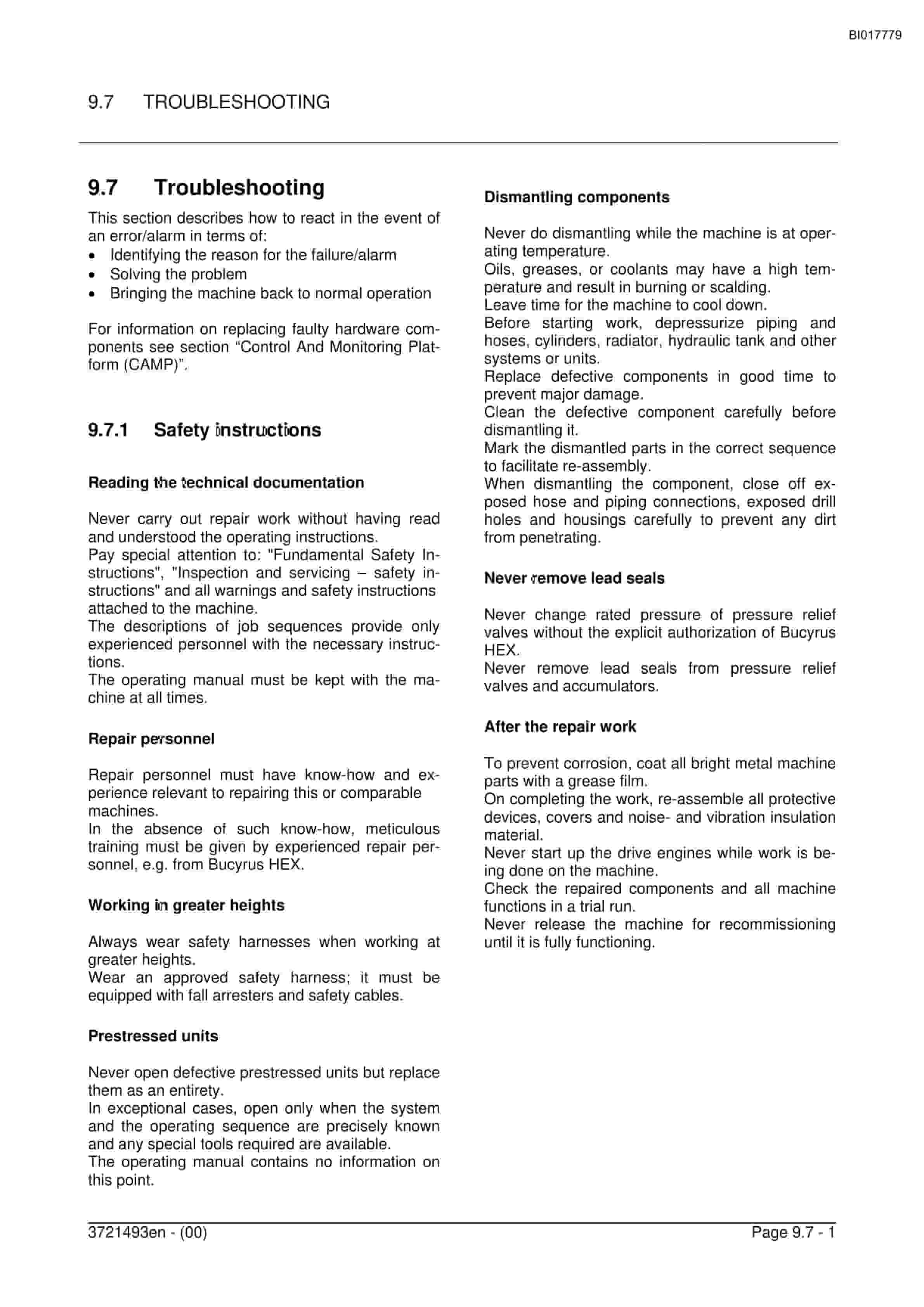 Caterpillar 6060 Hydraulic Shovel Service Manual BI017779 4 Caterpillar 6060 Hydraulic Shovel Service Manual BI017779 - Image 4