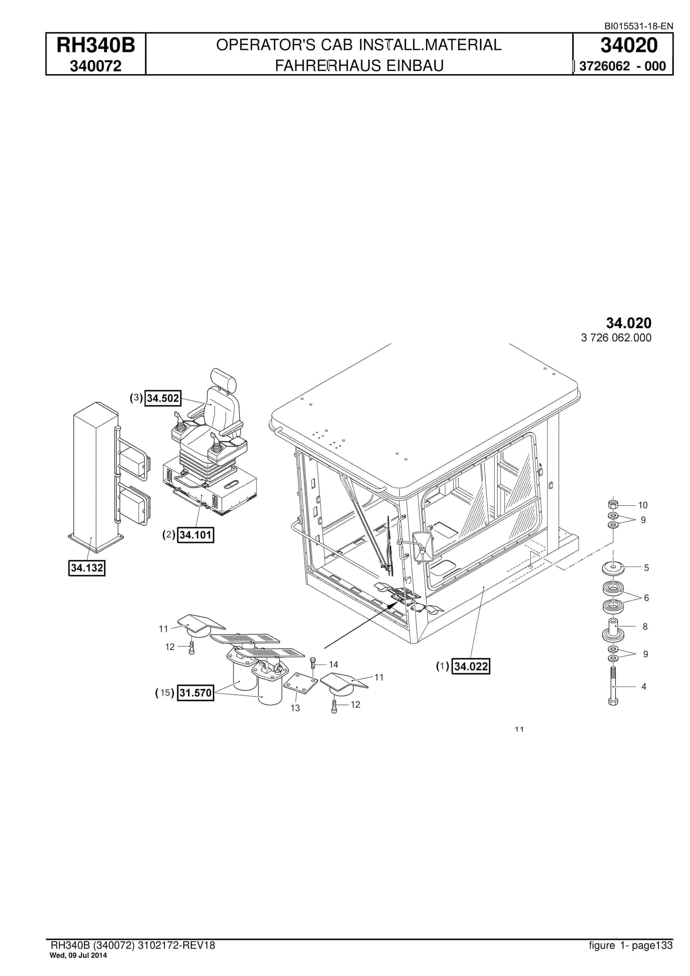 Caterpillar 6060 Hydraulic Shovel Spare Parts Manual BI015531-18-EN-3