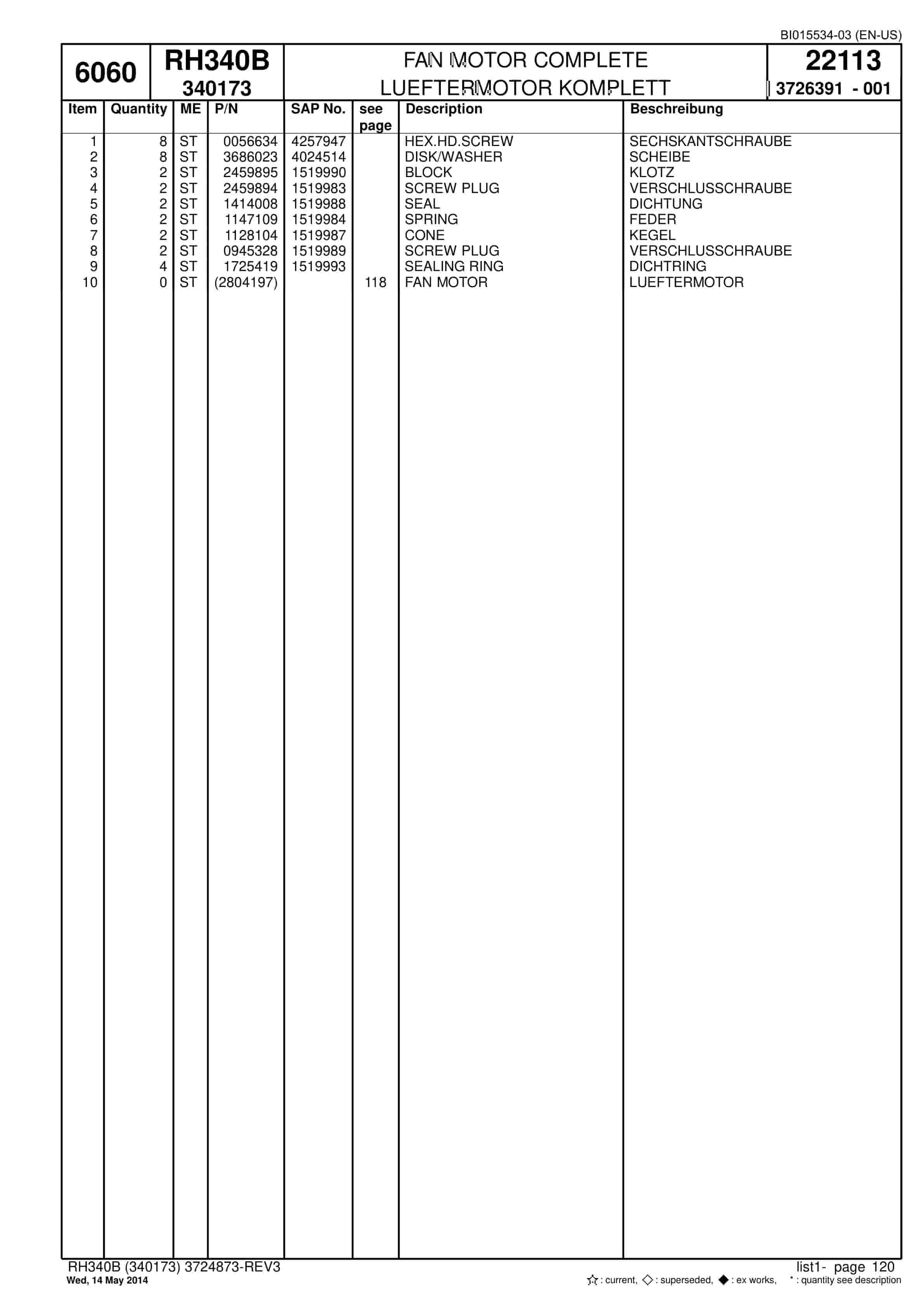 Caterpillar 6060 Hydraulic Shovel Spare Parts Manual BI015534-03-2