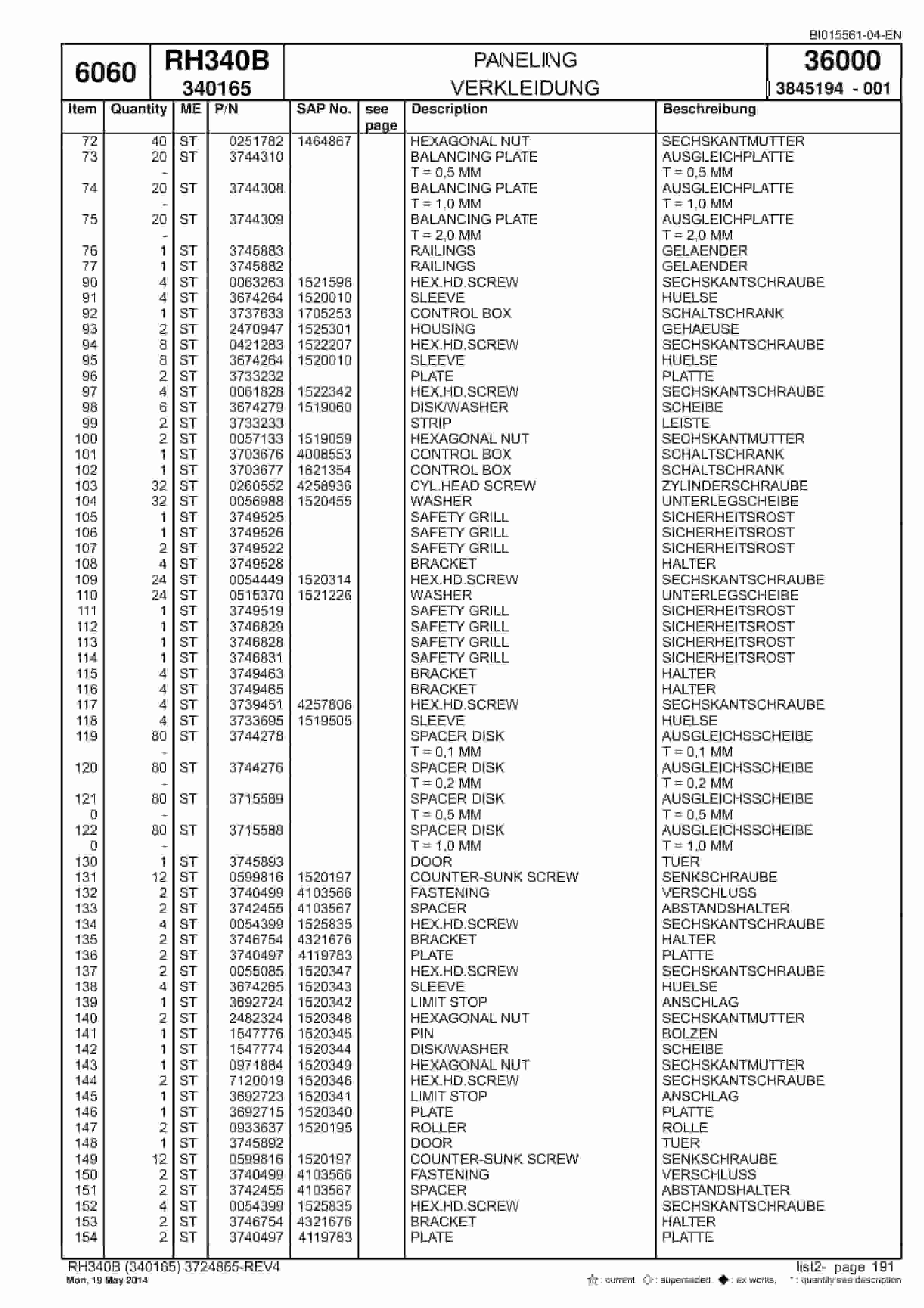 Caterpillar 6060 Hydraulic Shovel Spare Parts Manual BI015561-04-EN-4