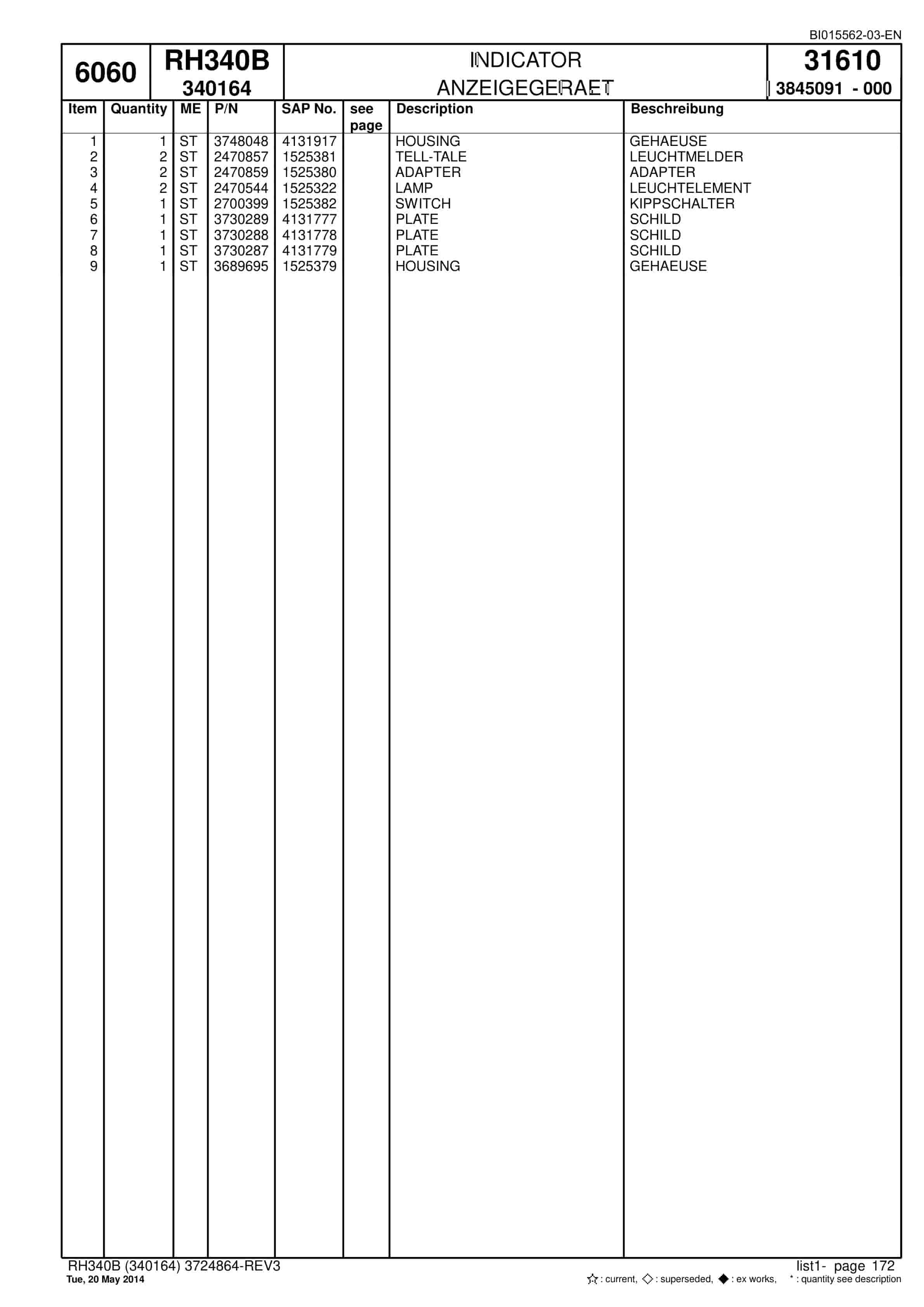 Caterpillar 6060 Hydraulic Shovel Spare Parts Manual BI015562-03-EN-3