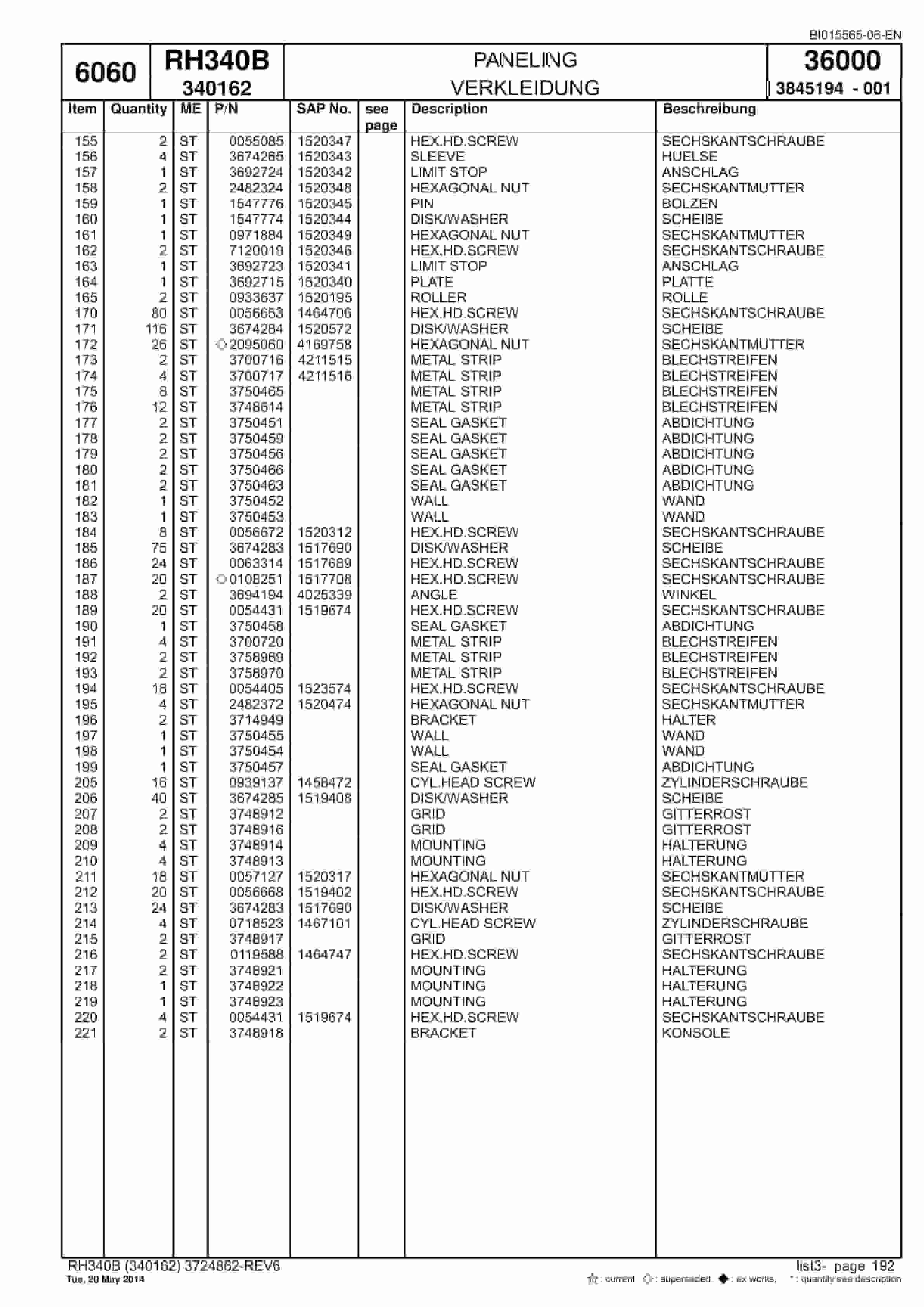 Caterpillar 6060 Hydraulic Shovel Spare Parts Manual BI015565-06-EN-4