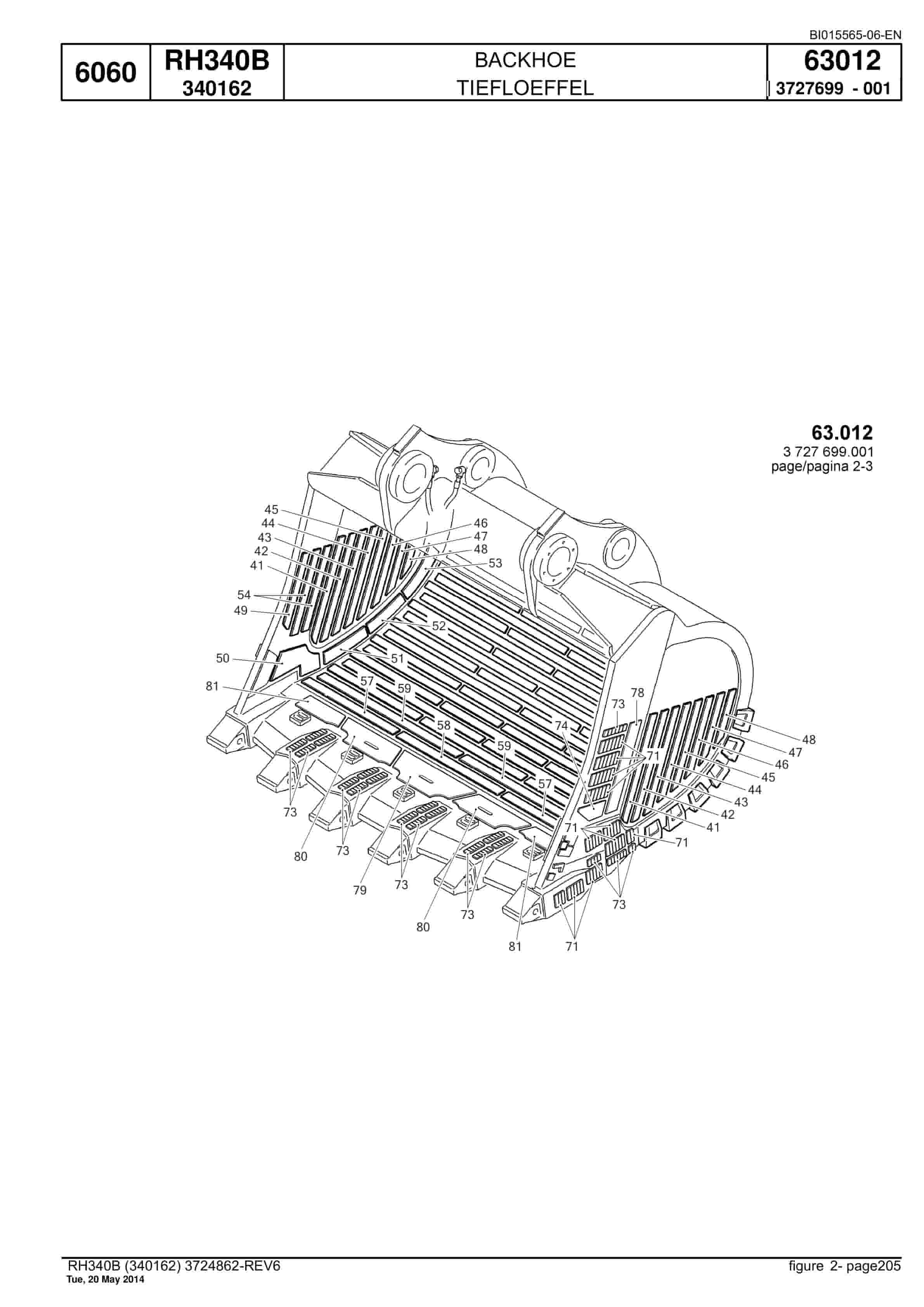 Caterpillar 6060 Hydraulic Shovel Spare Parts Manual BI015565-06-EN-5