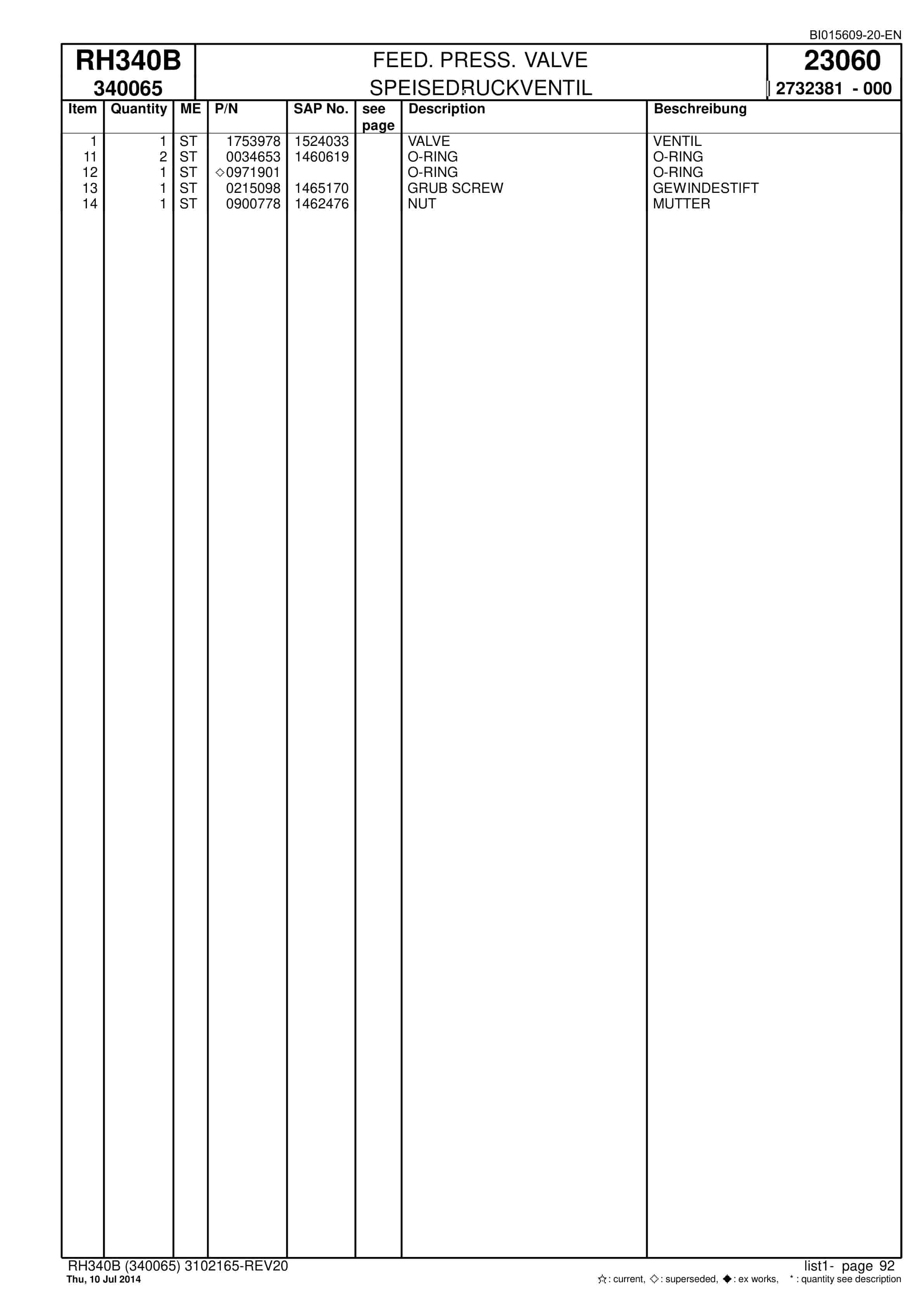 Caterpillar 6060 Hydraulic Shovel Spare Parts Manual BI015609-20-EN-2