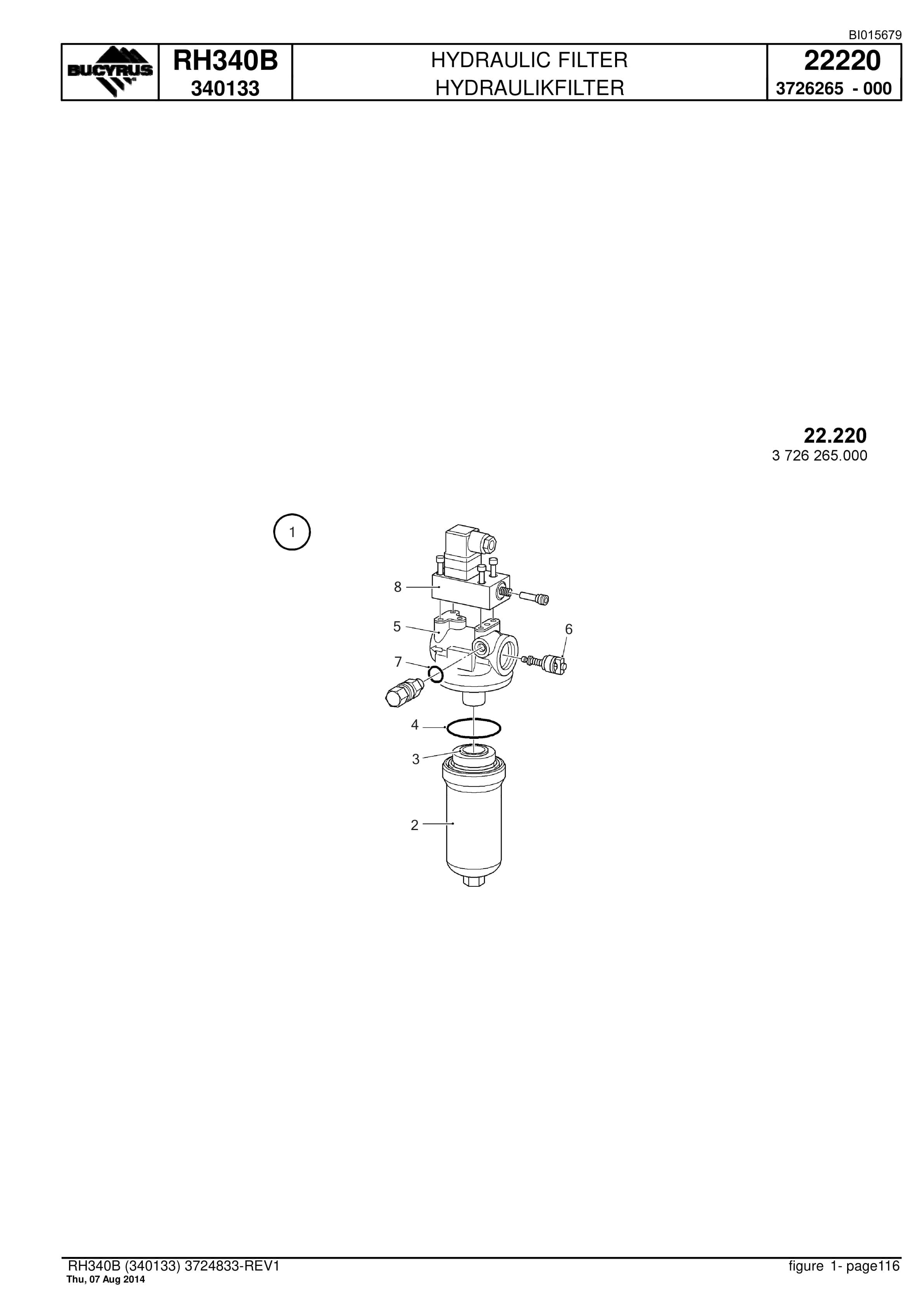 Caterpillar 6060 Hydraulic Shovel Spare Parts Manual BI015679-2
