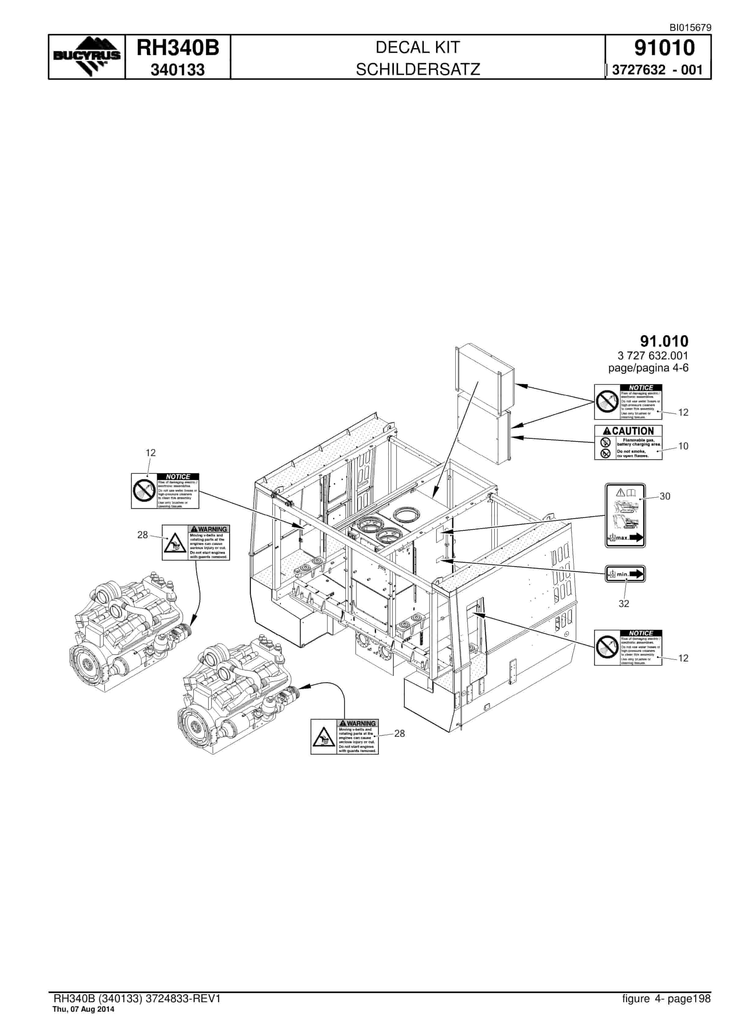 Caterpillar 6060 Hydraulic Shovel Spare Parts Manual BI015679-5