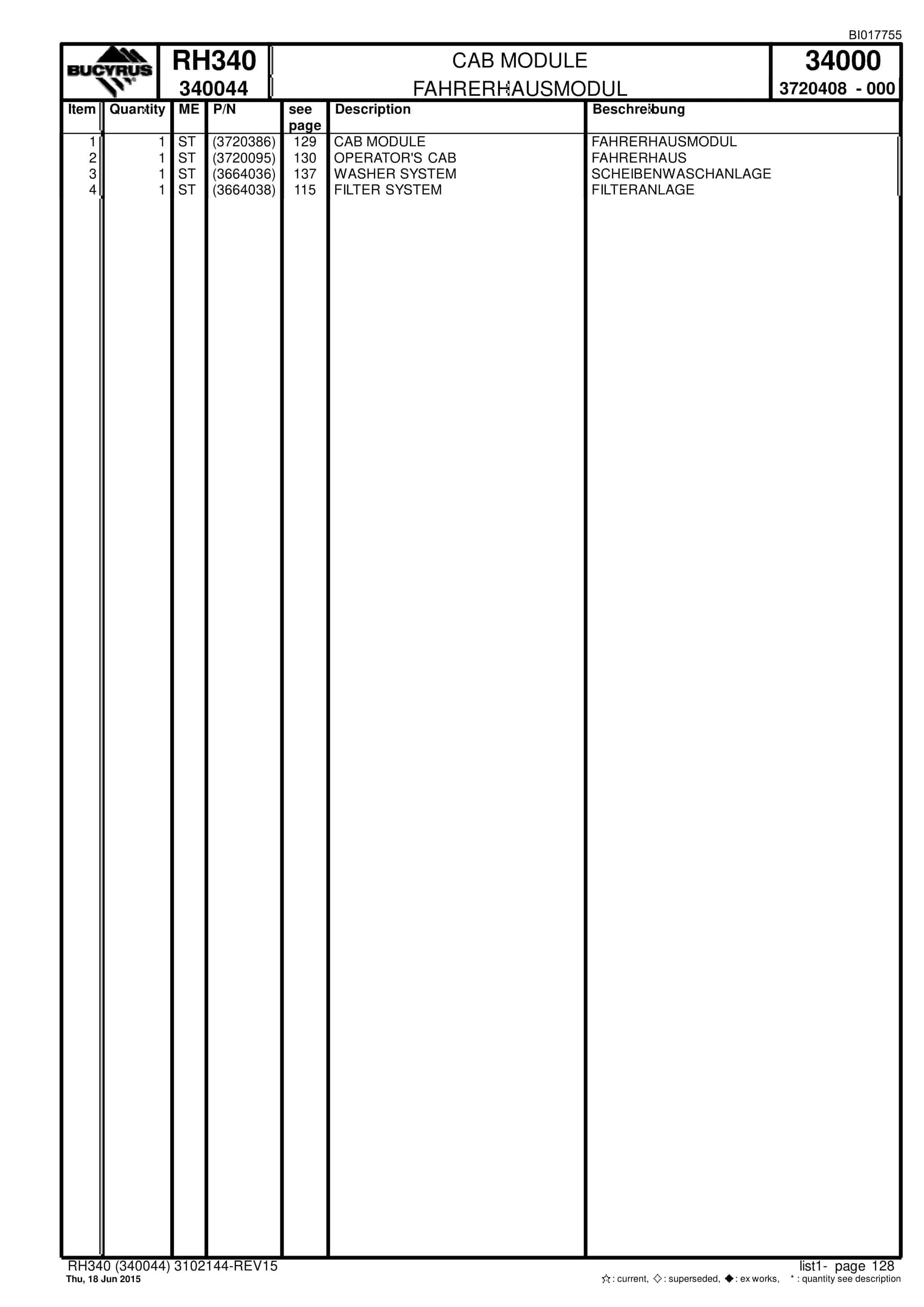 Caterpillar 6060 Hydraulic Shovel Spare Parts Manual BI017755-3