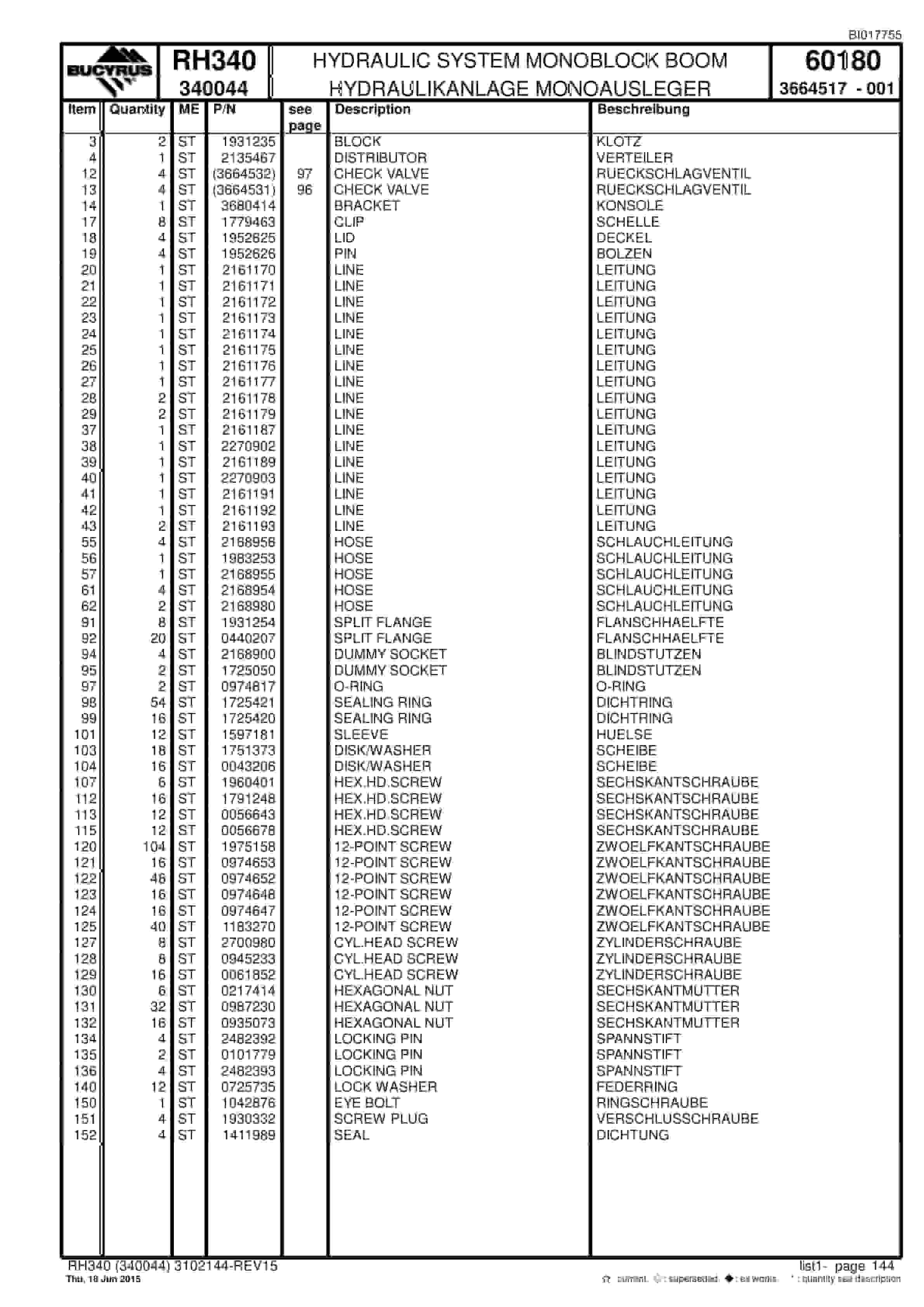Caterpillar 6060 Hydraulic Shovel Spare Parts Manual BI017755-4