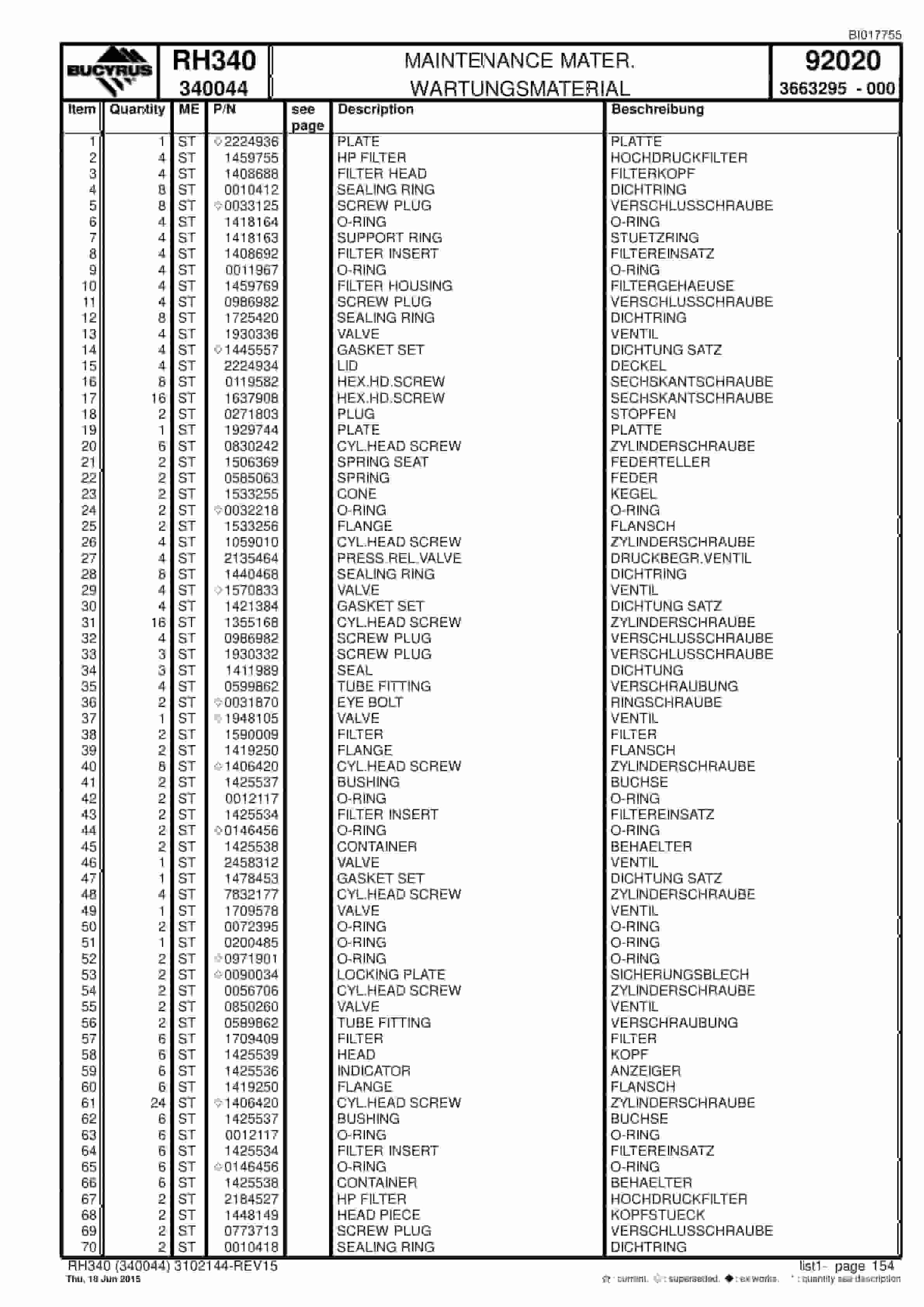 Caterpillar 6060 Hydraulic Shovel Spare Parts Manual BI017755-5