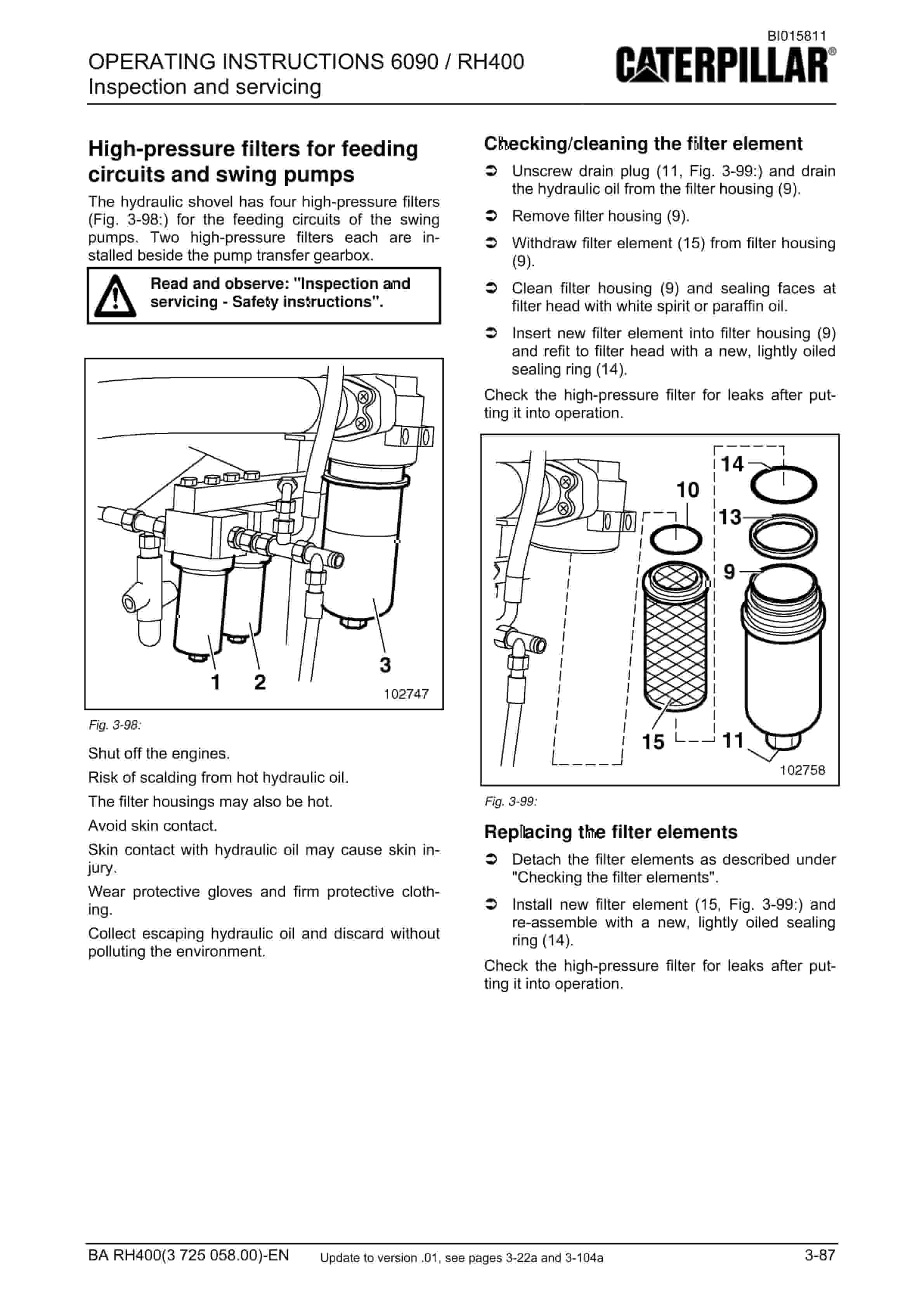 Caterpillar 6090 FS Hydraulic Shovel Operation And Maintenance Manual BI015811 3 Caterpillar 6090 FS Hydraulic Shovel Operation And Maintenance Manual BI015811 - Image 3