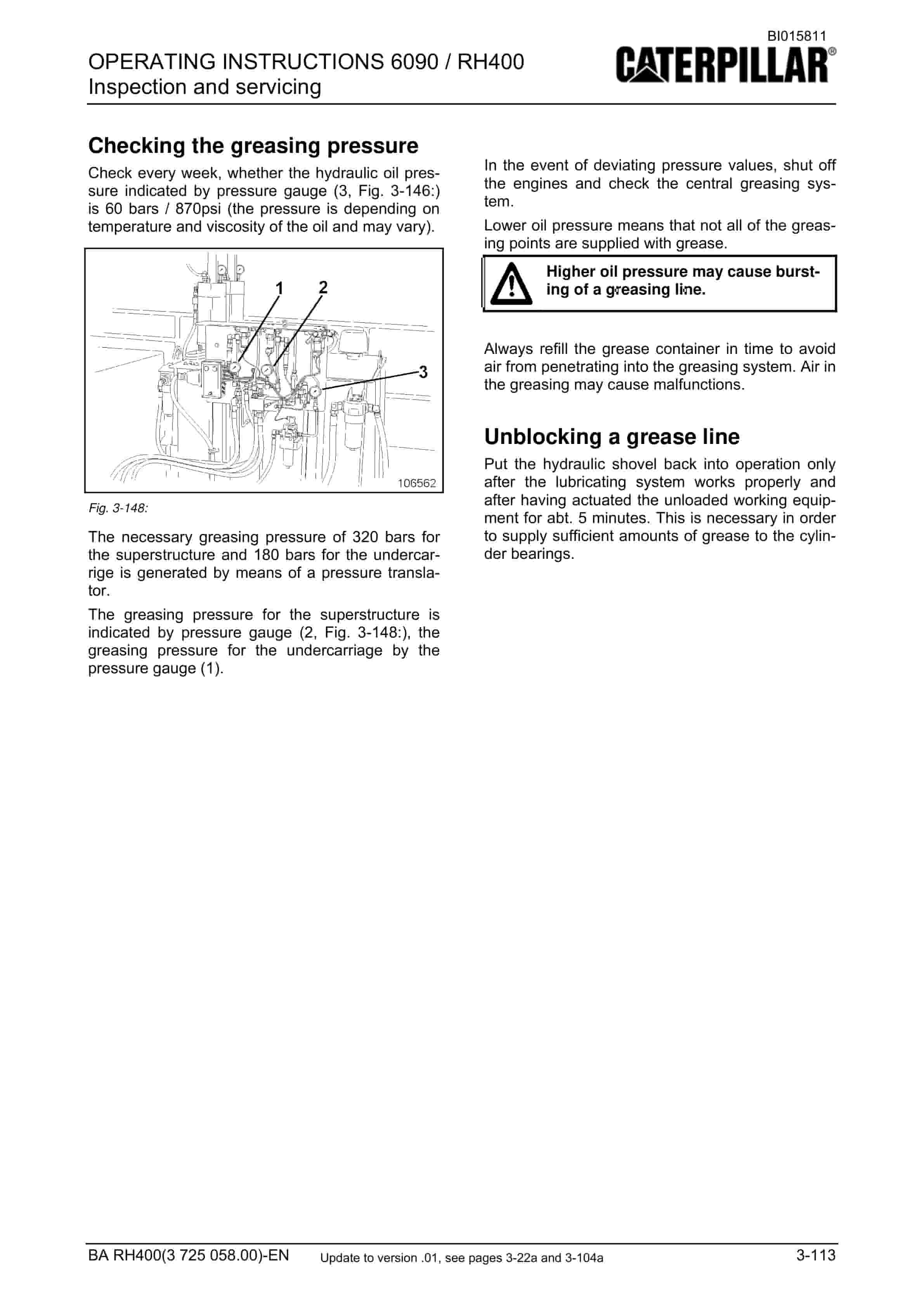 Caterpillar 6090 FS Hydraulic Shovel Operation And Maintenance Manual BI015811 4 Caterpillar 6090 FS Hydraulic Shovel Operation And Maintenance Manual BI015811 - Image 4