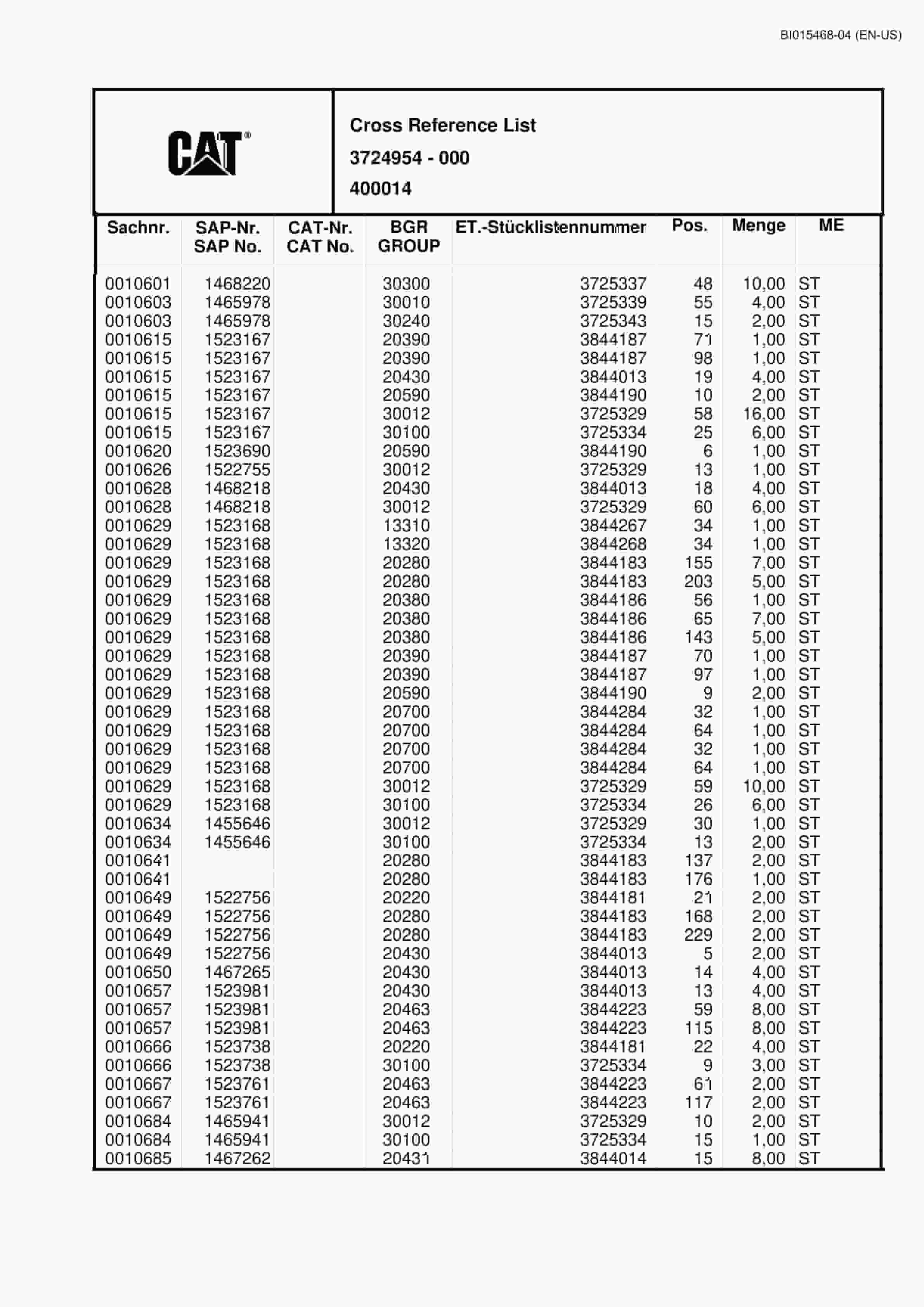 Caterpillar 6090 FS Hydraulic Shovel Spare Parts Manual BI015468-04-5