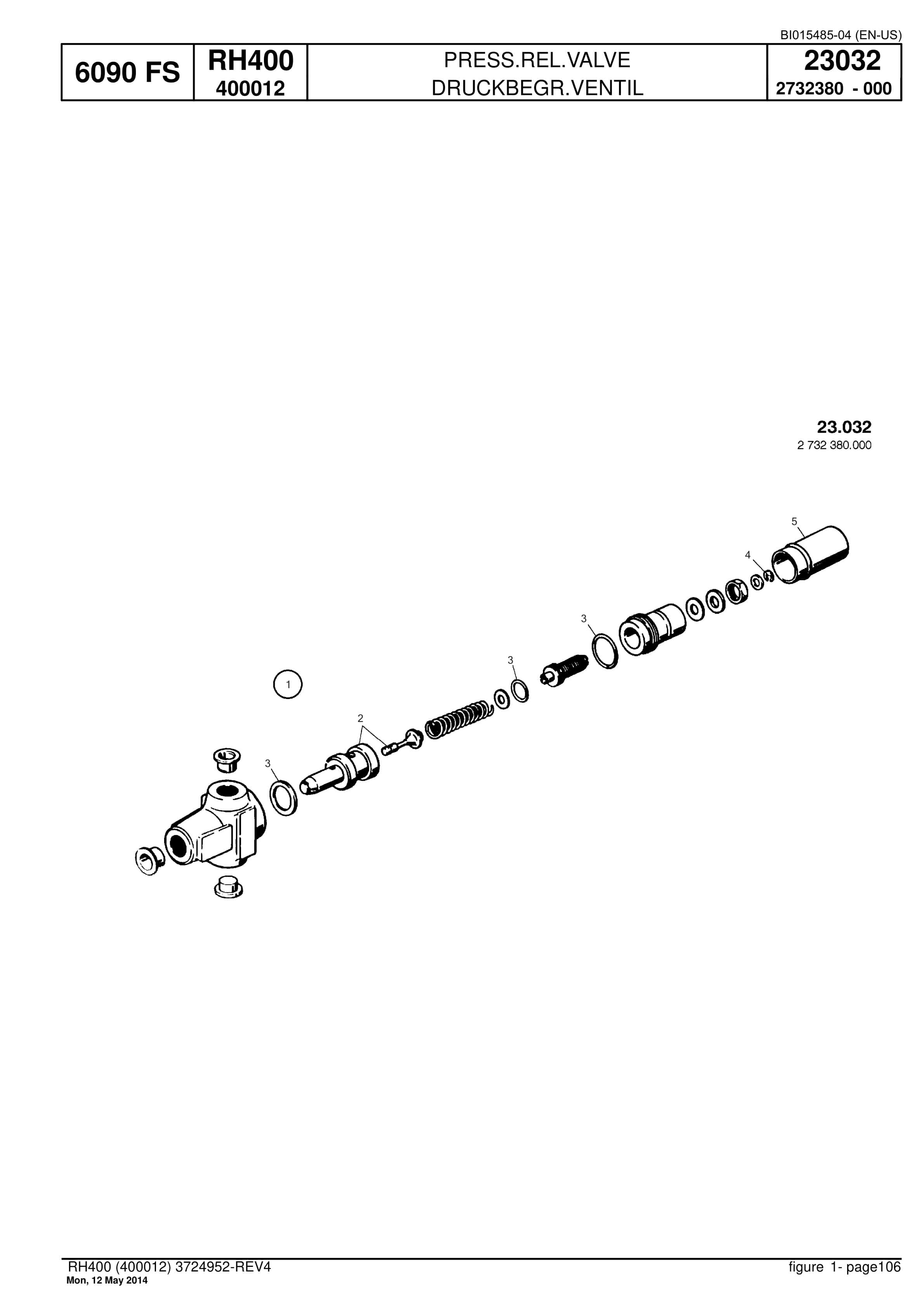 Caterpillar 6090 FS Hydraulic Shovel Spare Parts Manual BI015485-04-2