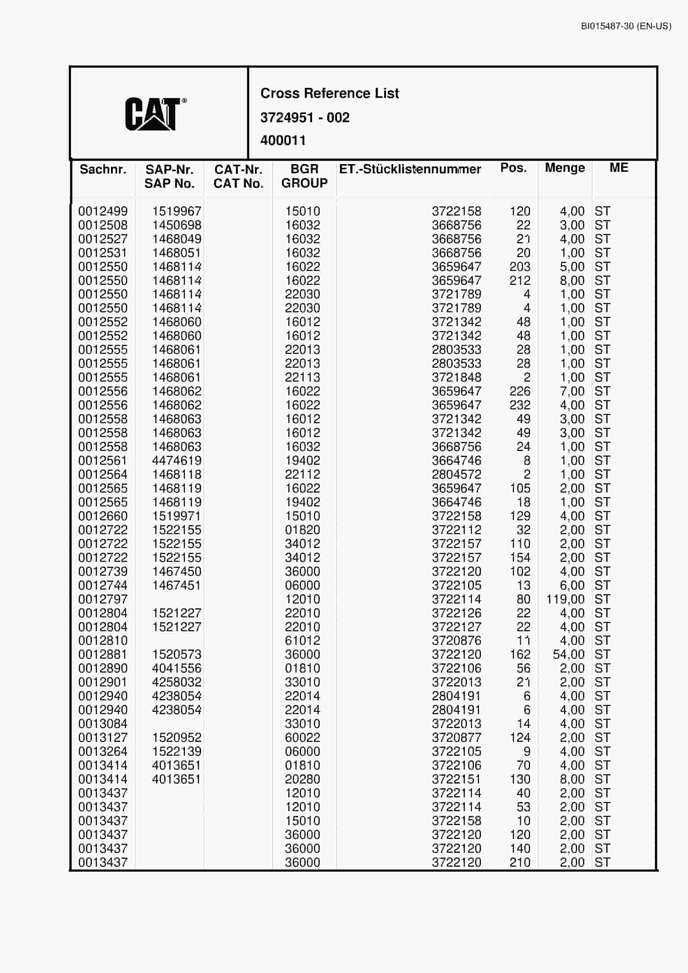 Caterpillar 6090 FS Hydraulic Shovel Spare Parts Manual BI015487-30-5