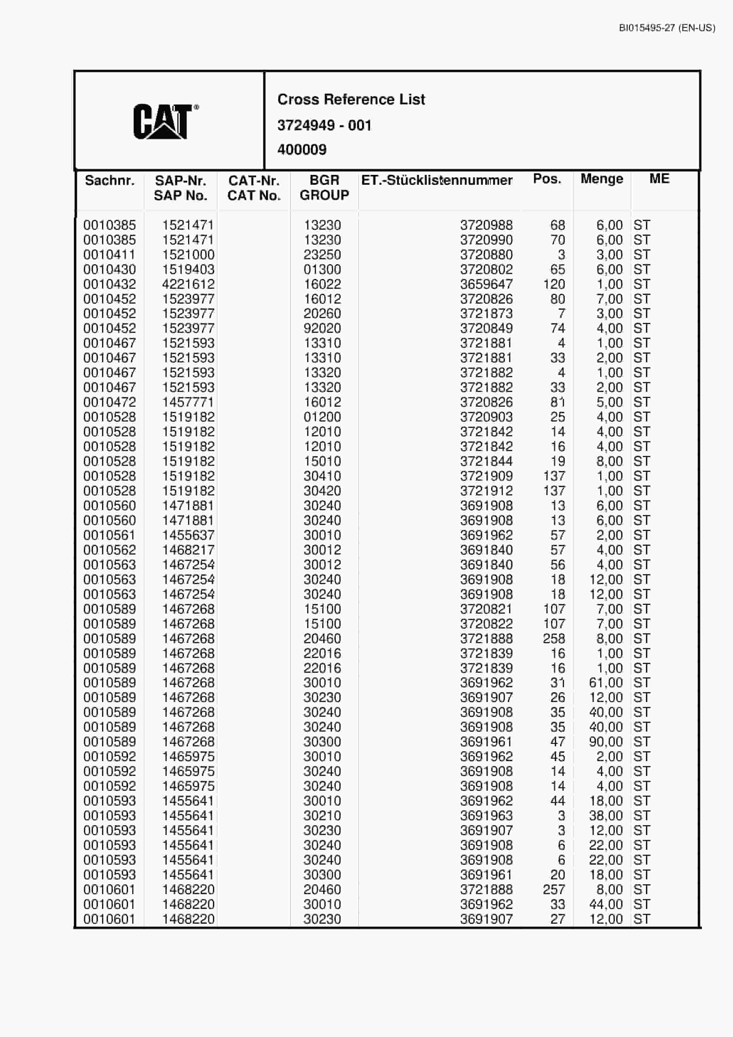 Caterpillar 6090 FS Hydraulic Shovel Spare Parts Manual BI015495-27-5