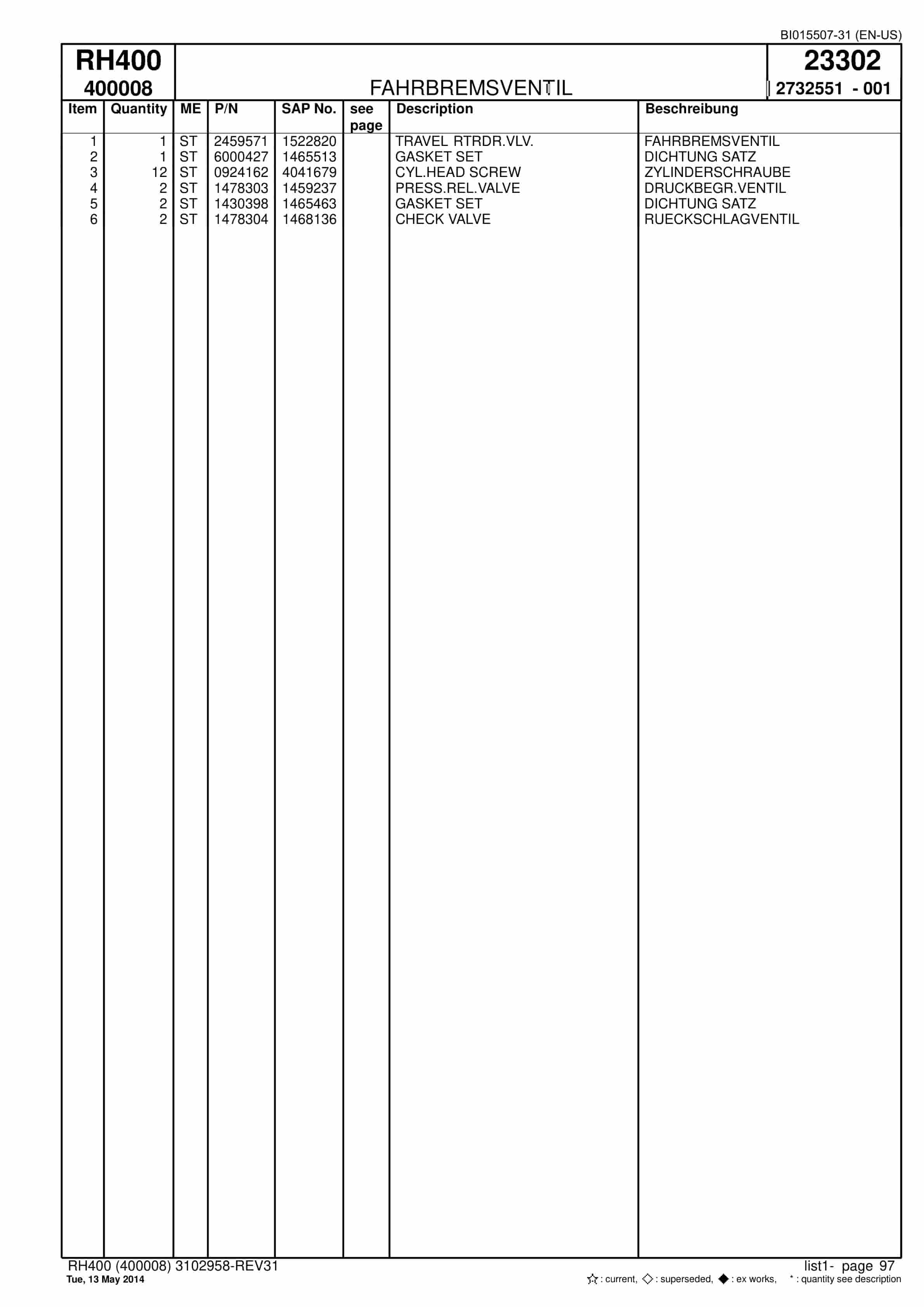 Caterpillar 6090 FS Hydraulic Shovel Spare Parts Manual BI015507-31-2