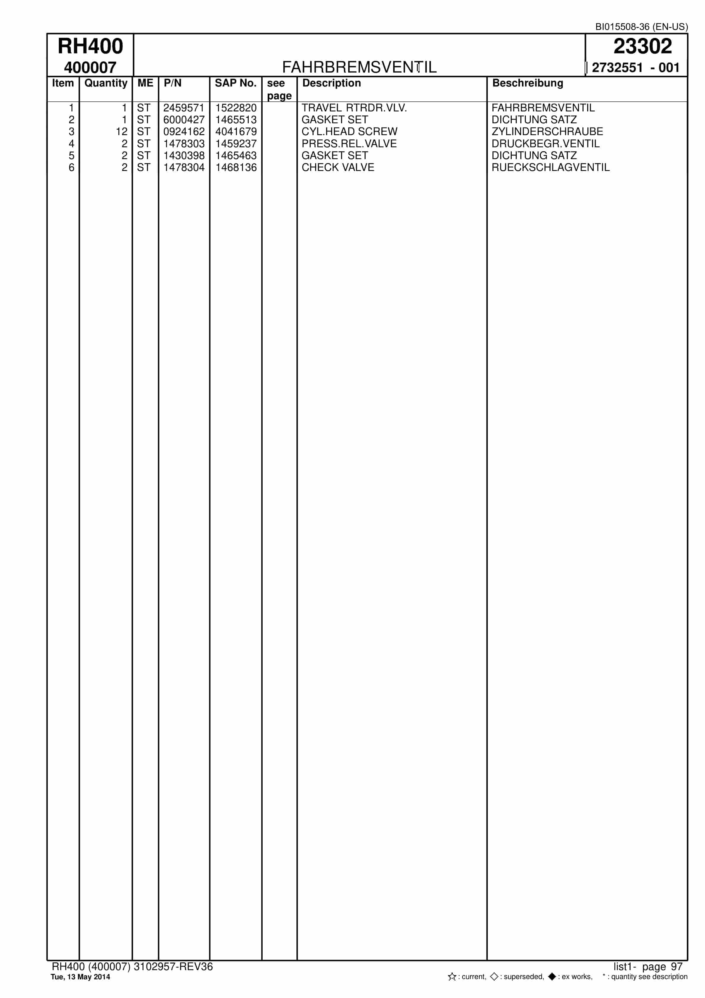Caterpillar 6090 FS Hydraulic Shovel Spare Parts Manual BI015508-36-2