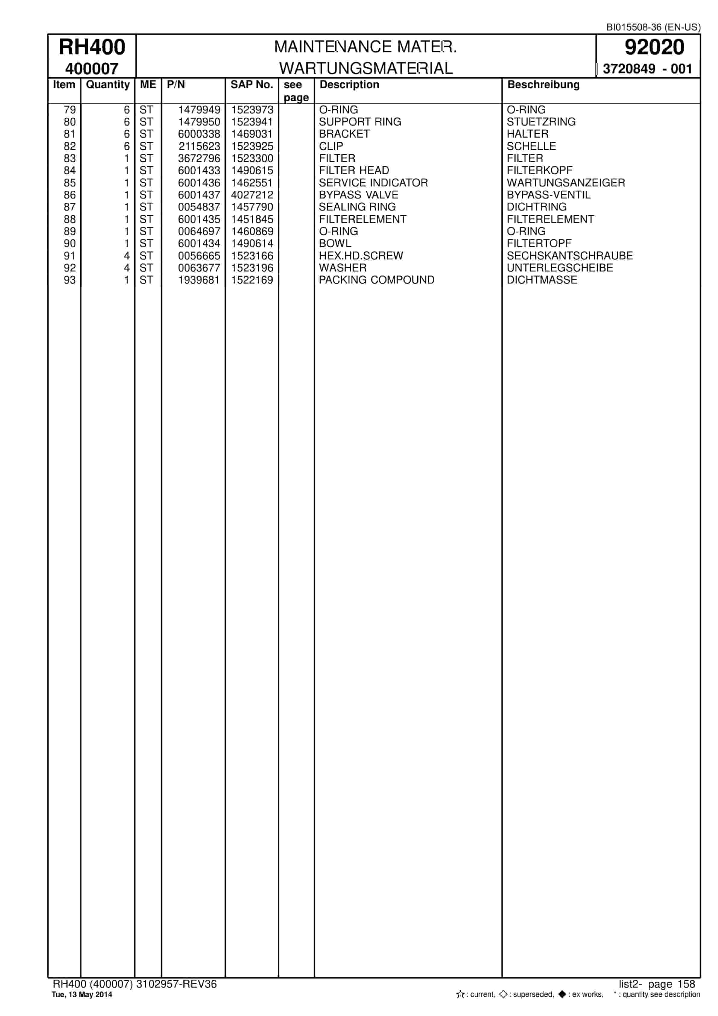Caterpillar 6090 FS Hydraulic Shovel Spare Parts Manual BI015508-36-5