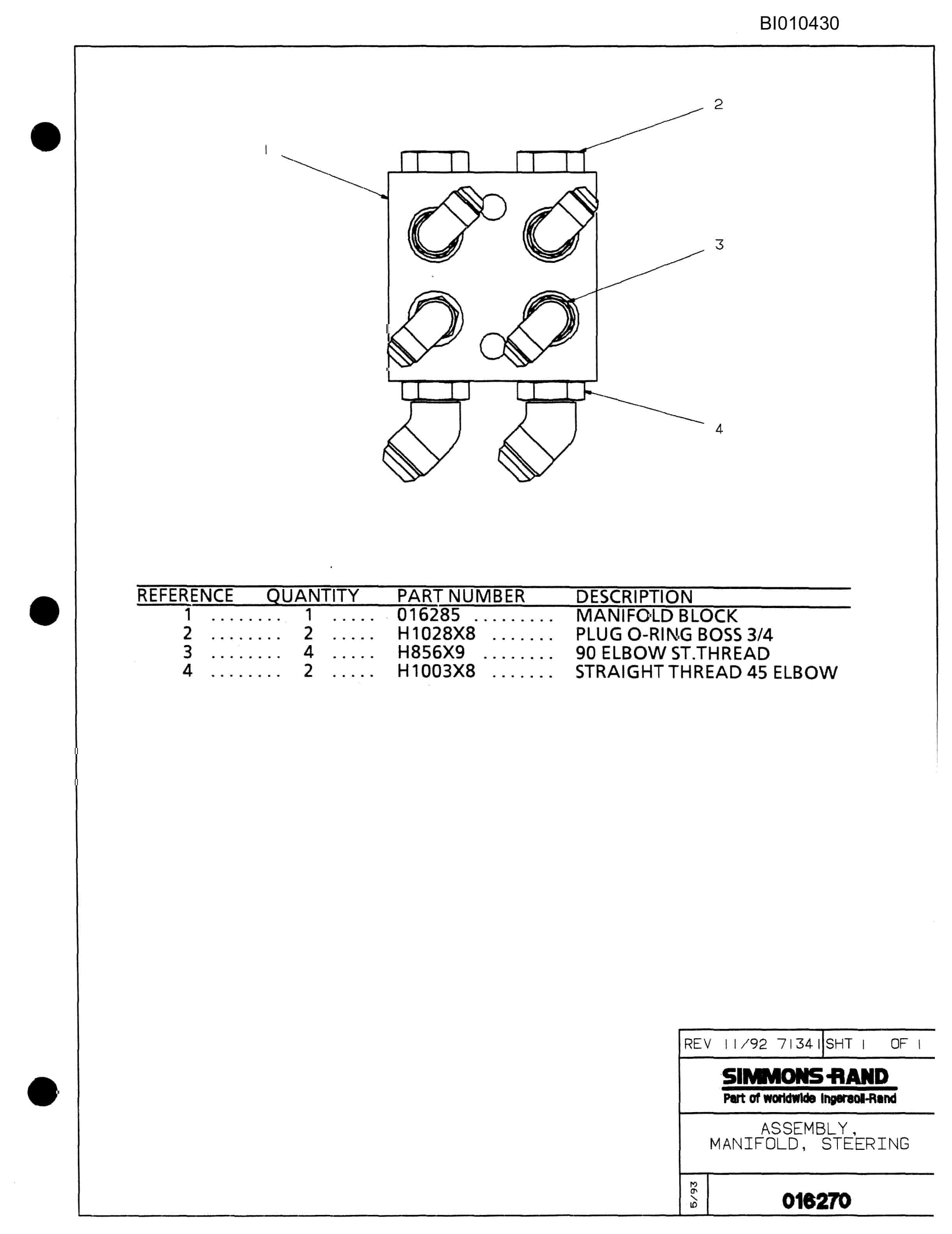 Caterpillar 630 Parts Manual BI010430-5